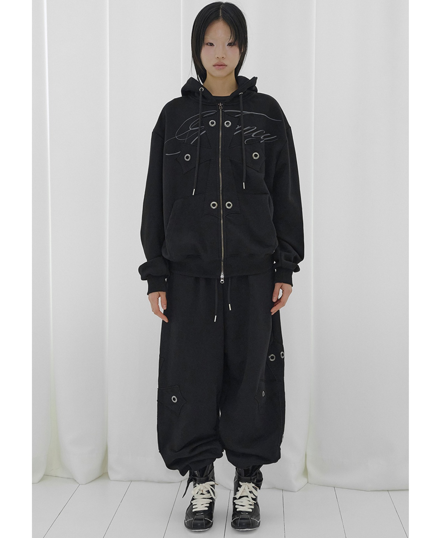 A'GEM/9 × .kom『FANCY CLUB/ファンシークラブ』BIG CROSS EYELET