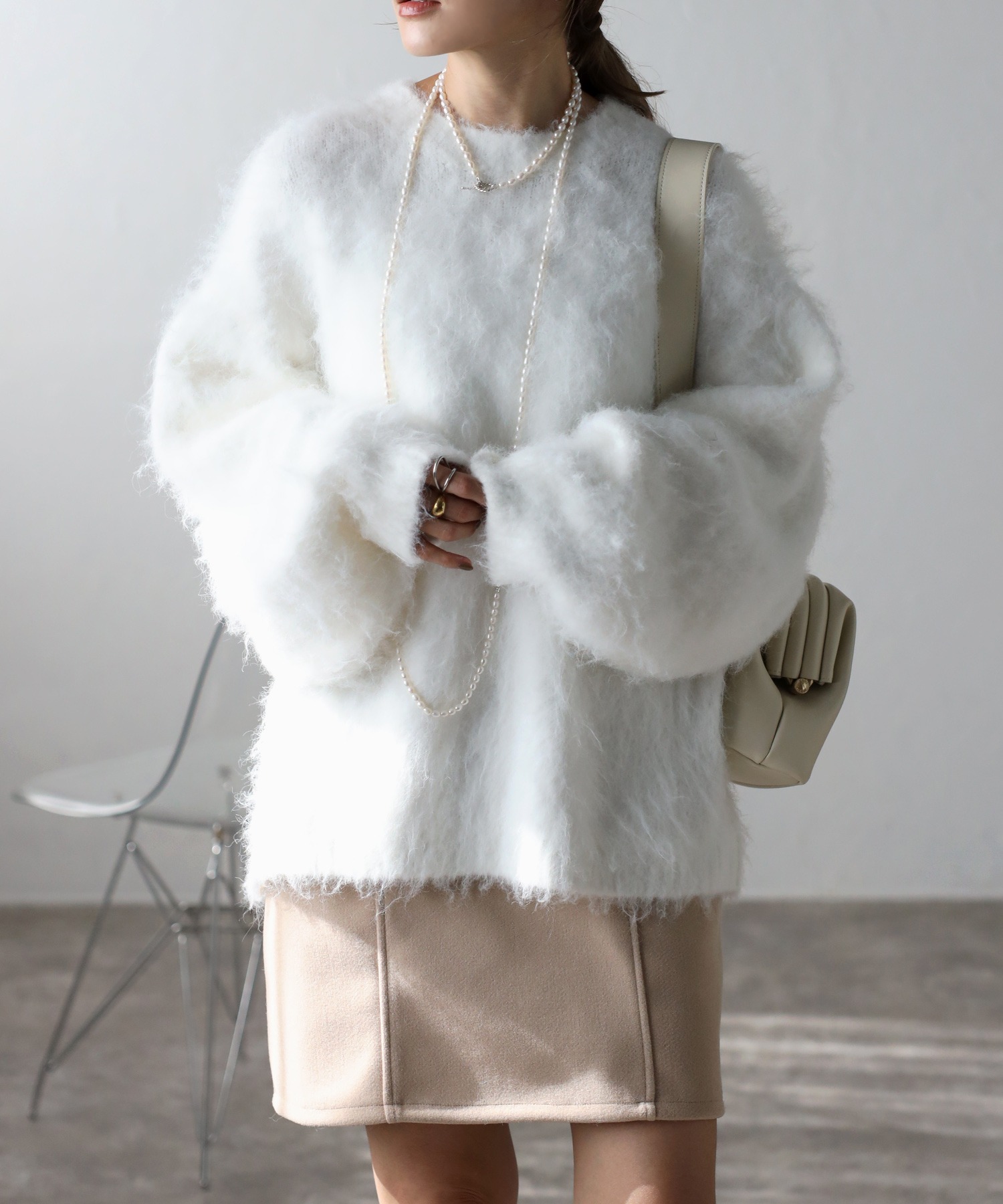 model：H165 着用サイズ：FREE