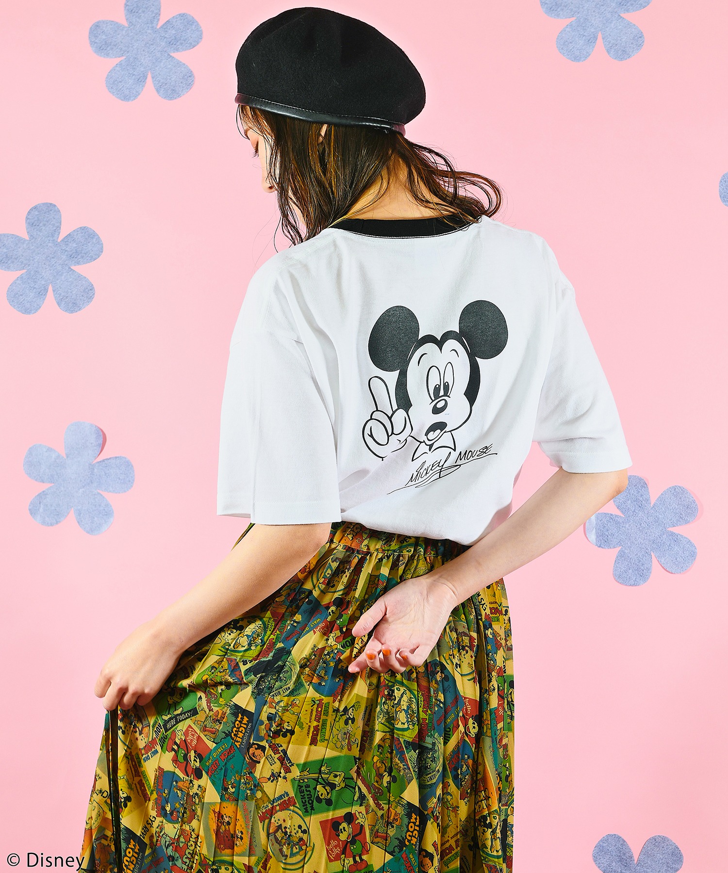 【Disney/ディズニー/ミッキー&フレンズ】signTシャツ