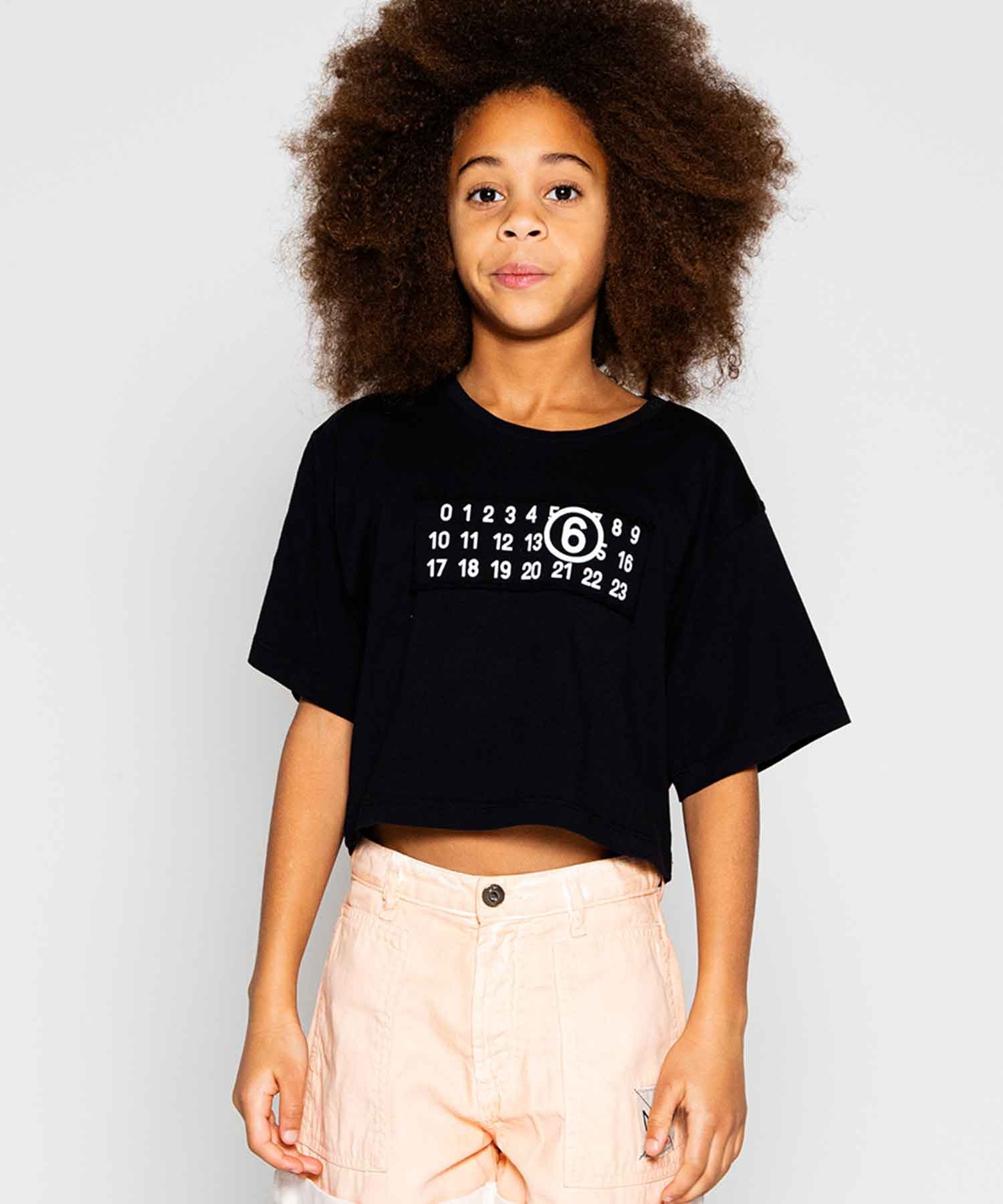 MM6 Maison Margiela(エムエムシックス)Kids & Junior ブランドロゴ半袖Tシャツカットソー