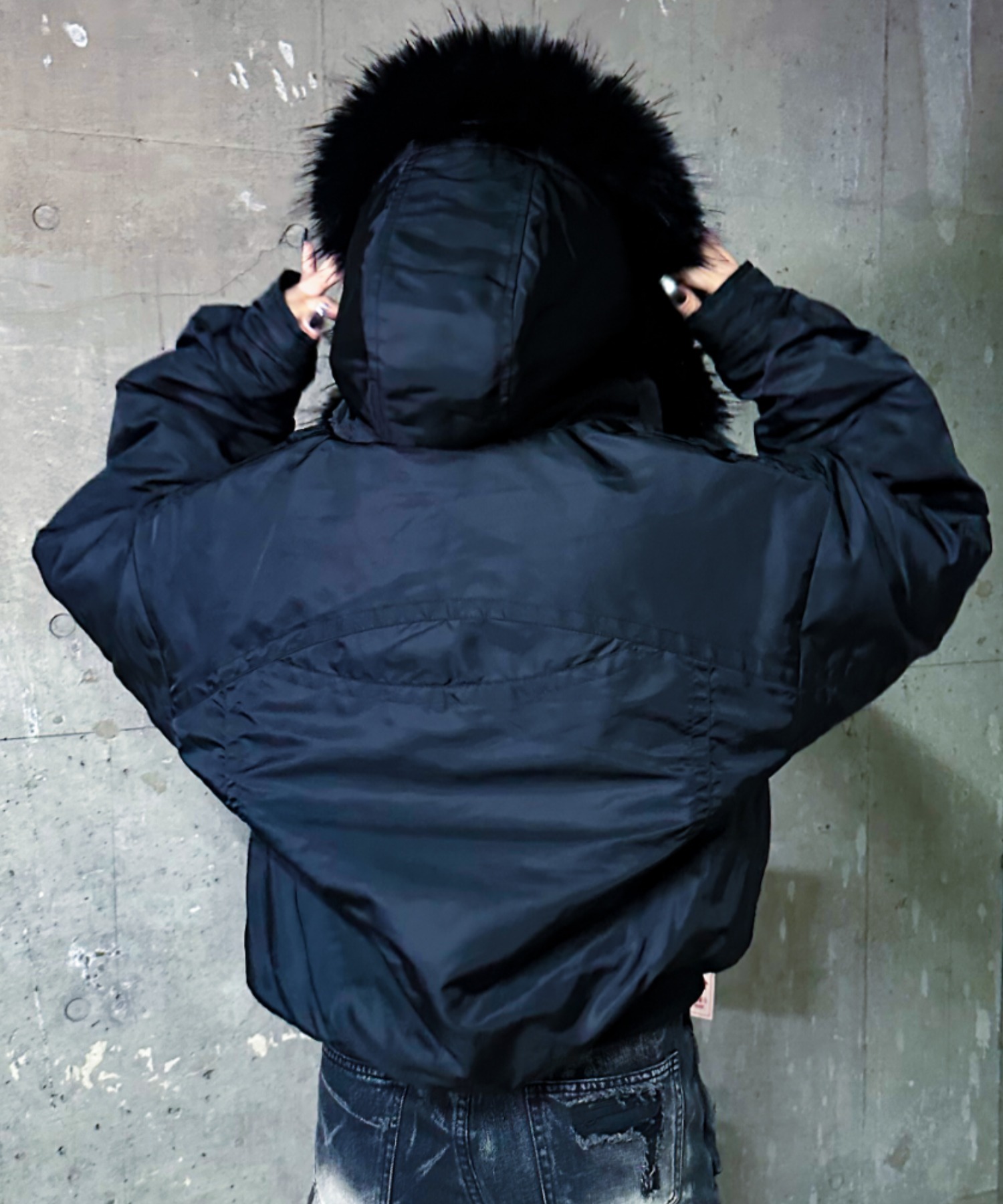 A'GEM/9 × .kom 『A'gem/エージェム』ファーフードMA1 A'gem│A'GEM/9