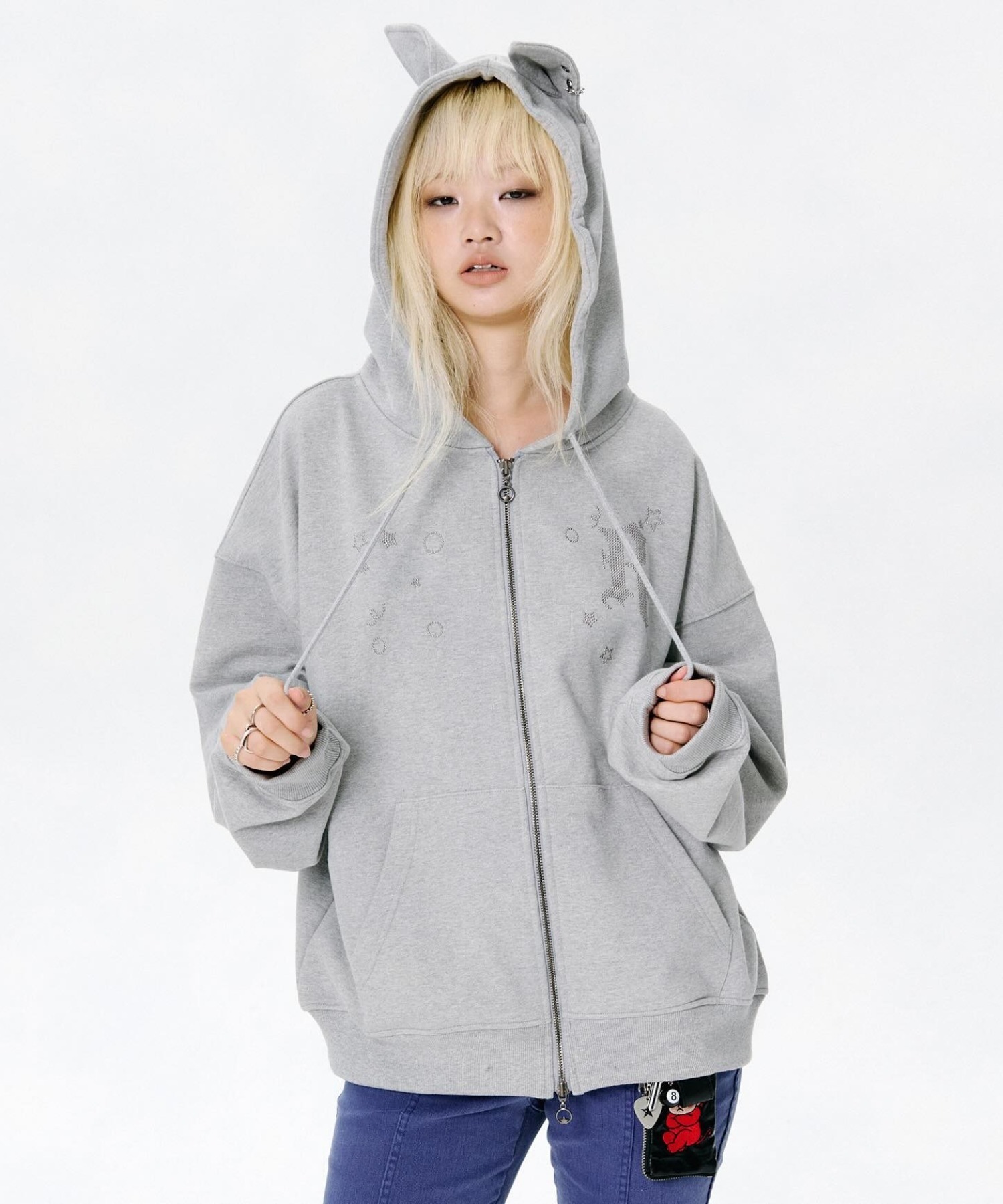 A'GEM/9 × .kom 『runningHIGH/ランニングハイ』EAR ZIP UP HOODIE