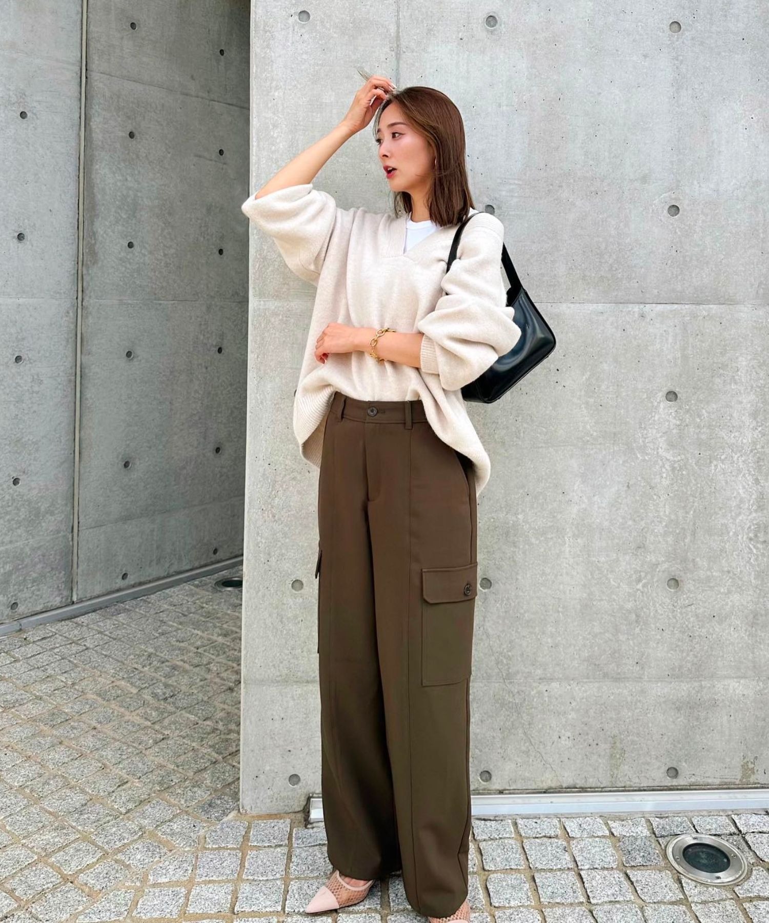 model：H160 着用サイズ：FREE