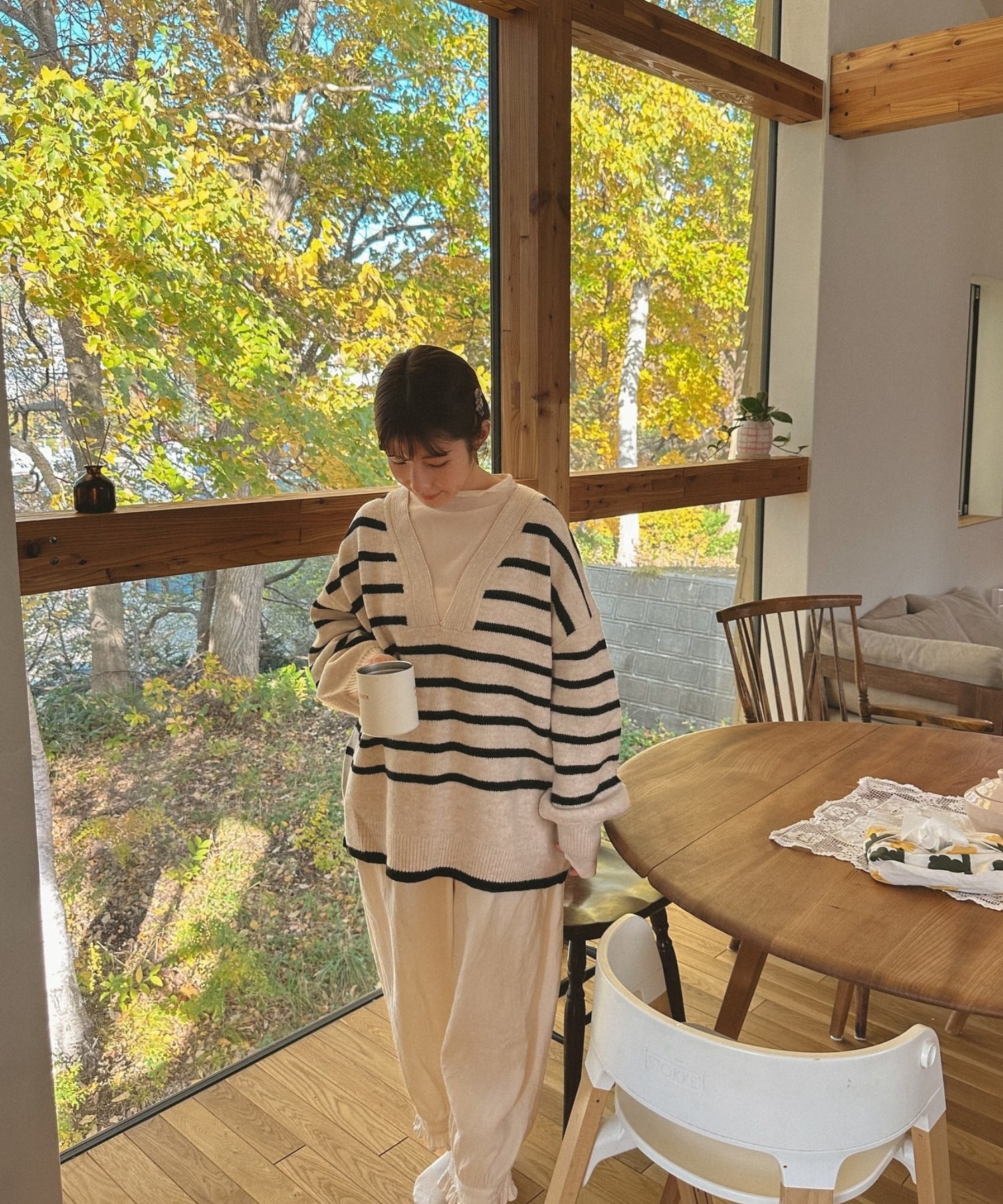 model：H157 着用サイズ：FREE
