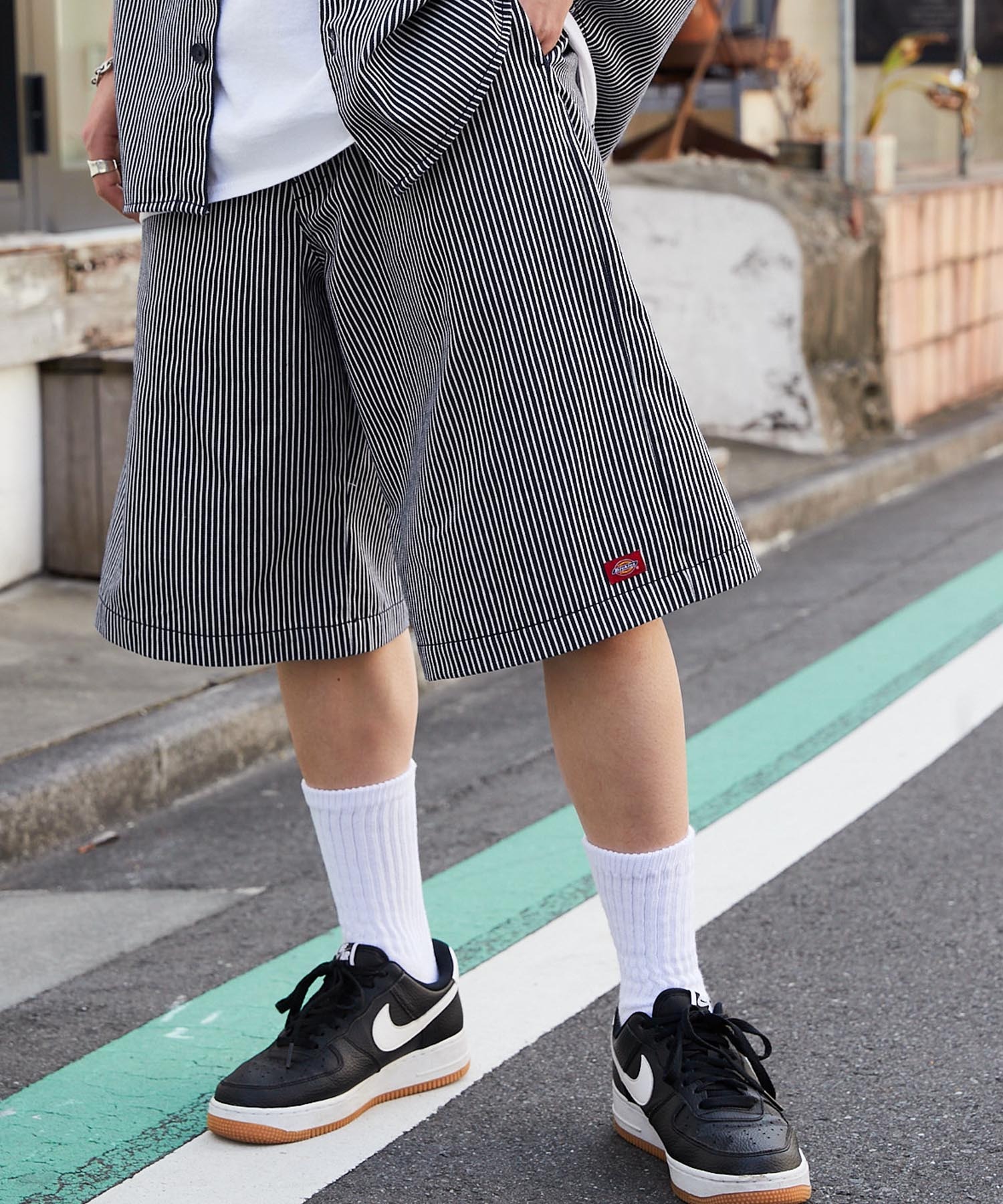 Dickies/ディッキーズ ロゴピスネーム カラーワイドハーフショーツ