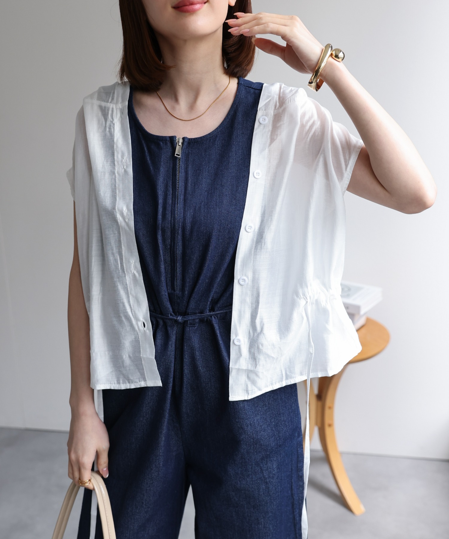 model：162cm 着用サイズ：F