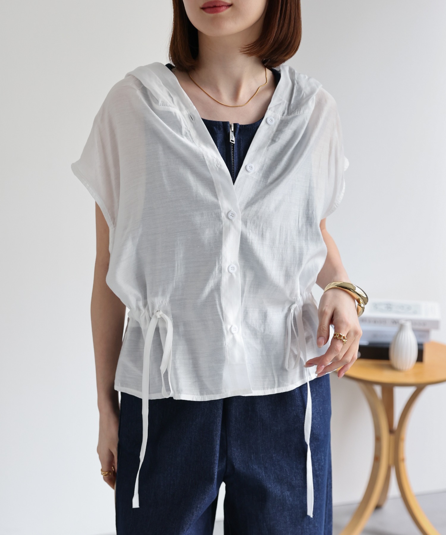 model：162cm 着用サイズ：F