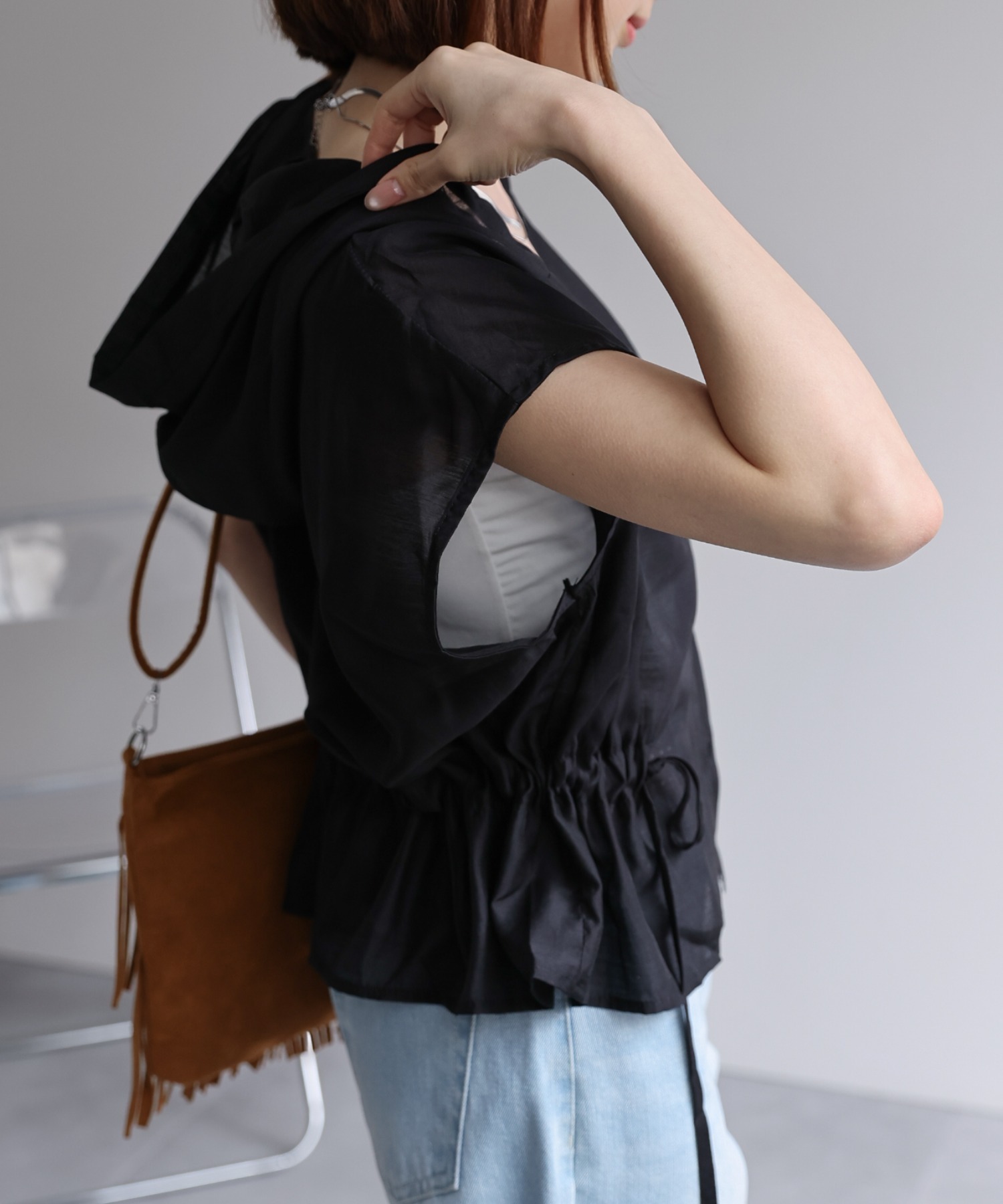 model：162cm 着用サイズ：F