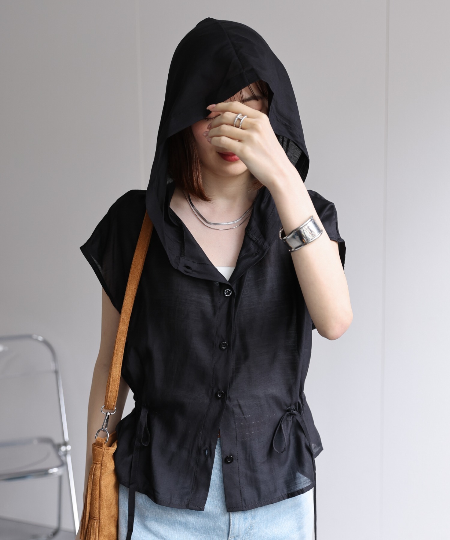model：162cm 着用サイズ：F