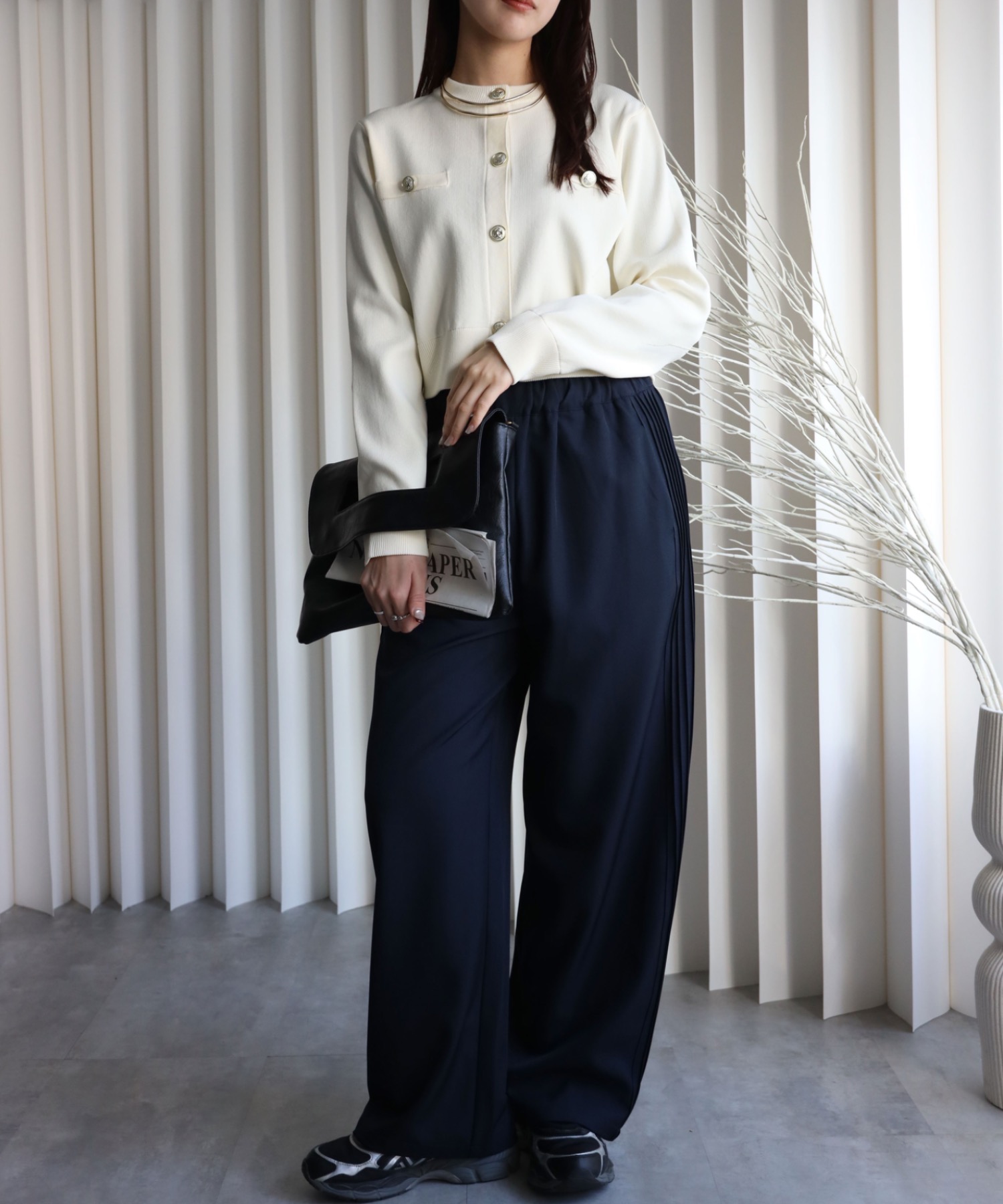 model：164cm. 着用サイズ：FREE