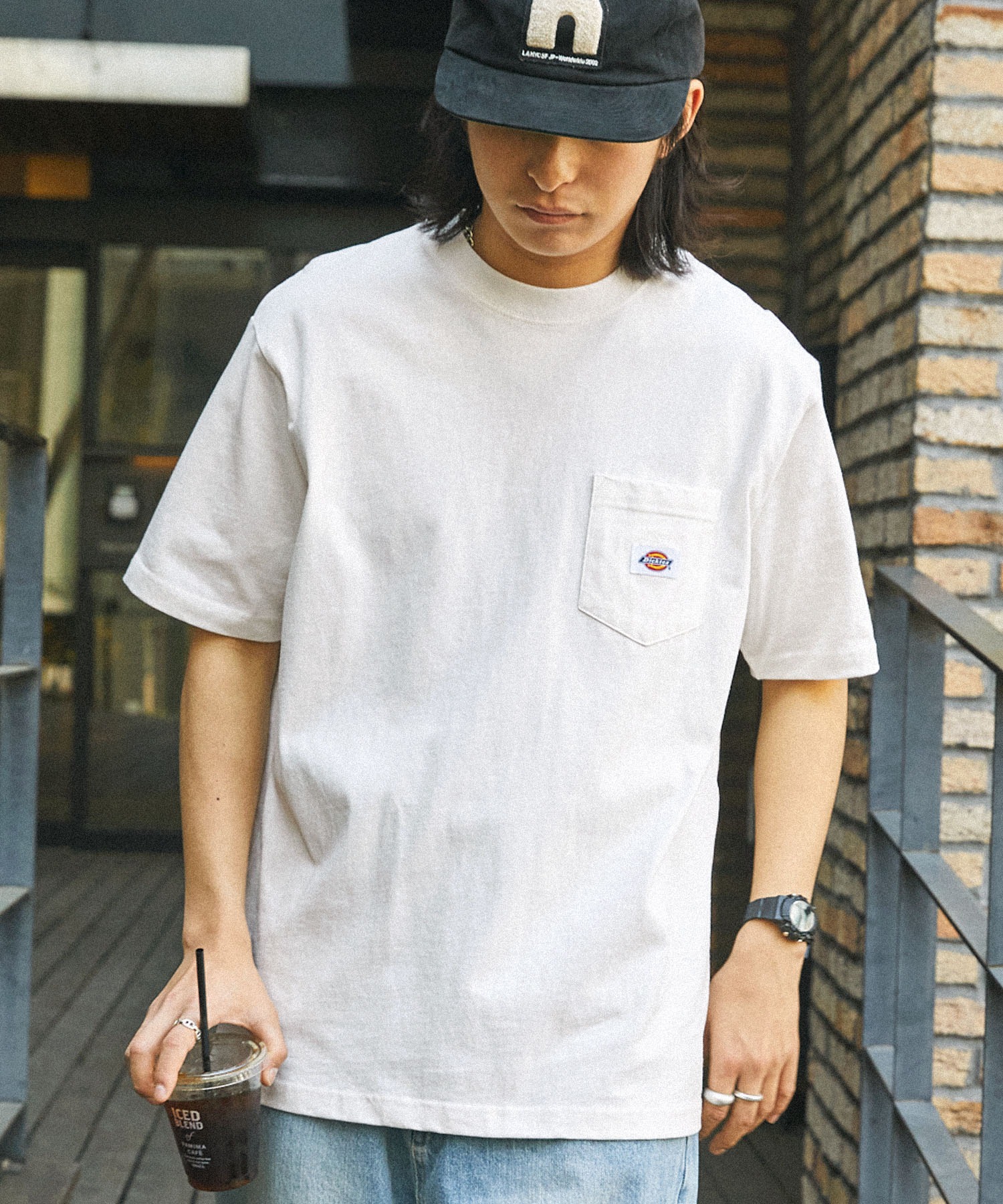 Dickies/ディッキーズ ロゴワッペン ポケットオーバーサイズ半袖T