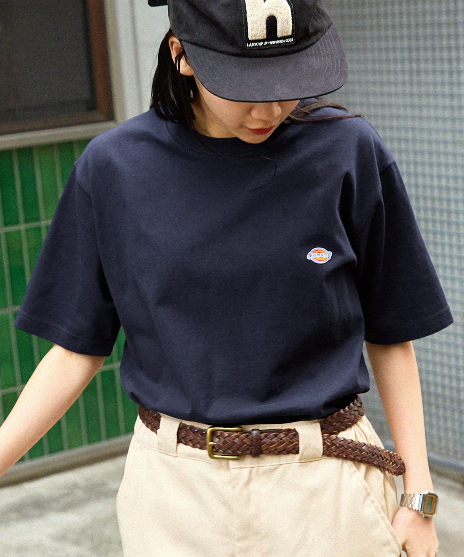 Dickies/ディッキーズ ロゴワッペン ポケットオーバーサイズ半袖T