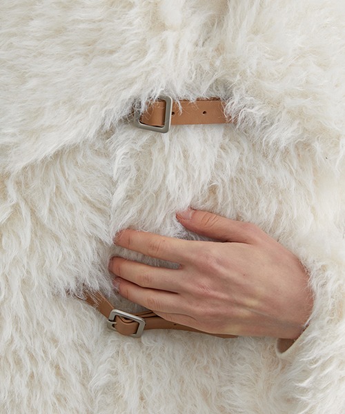 Fano Studios】Big collar faux fur jacket FD20W247-ファッション通販