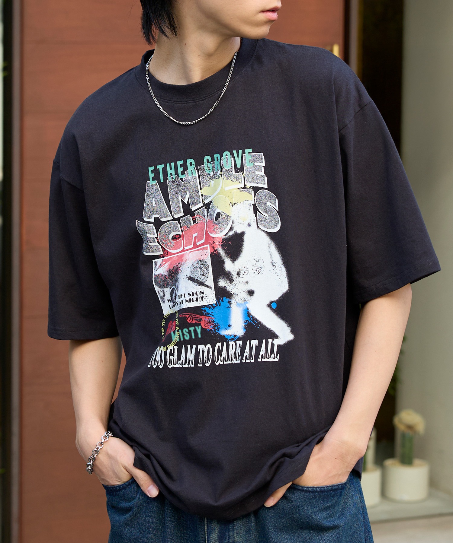 オフホワイト マーブルプリントグラフィックTシャツ 16ss M ヴィンテージ ヴィンテージライクデザイングラフィックプリント半袖Tシャツ MONO