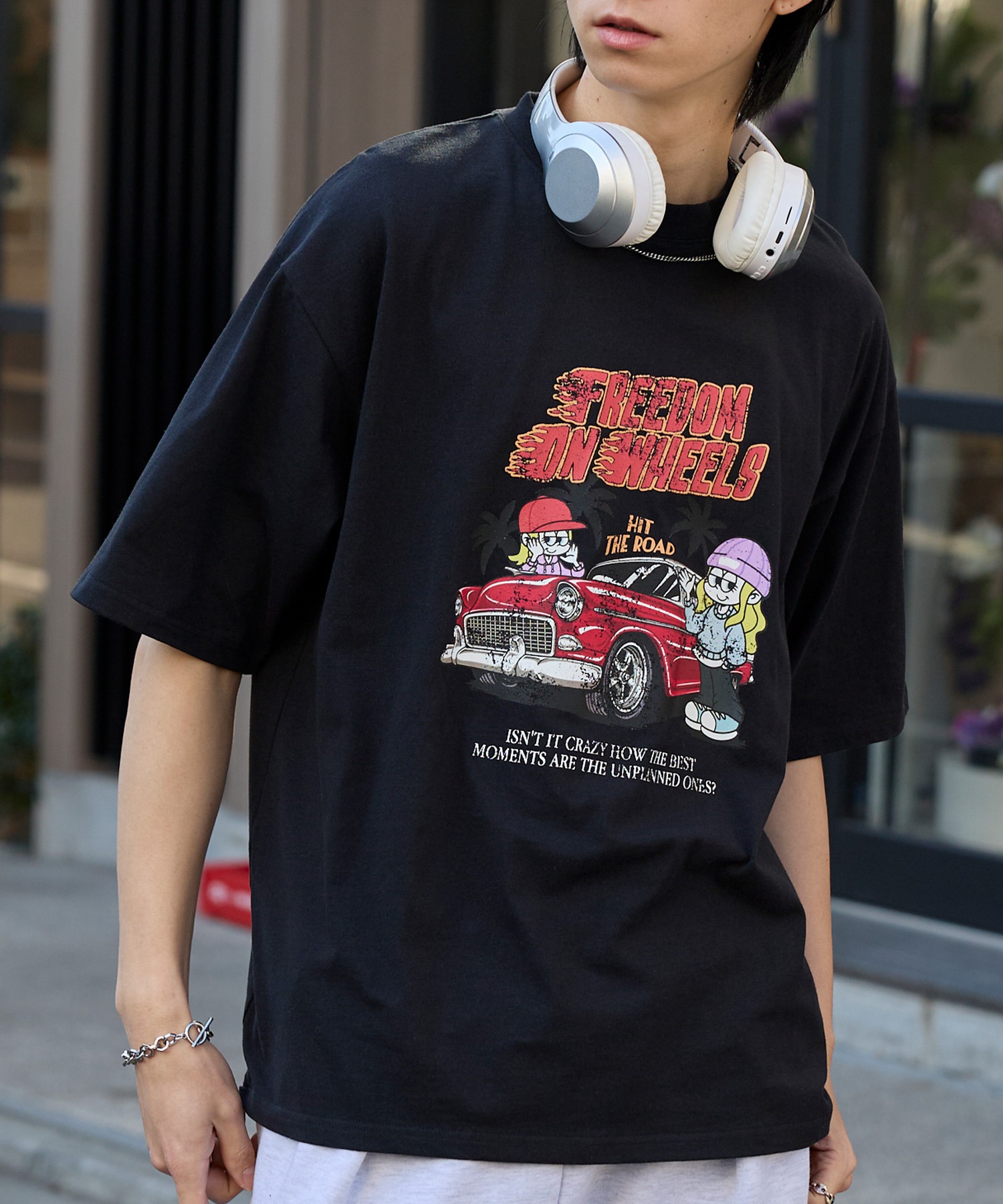 オフホワイト マーブルプリントグラフィックTシャツ 16ss M ヴィンテージ SURF GIRL VINTAGE サーフガール ヴィンテージ メンズTシャツ オフ