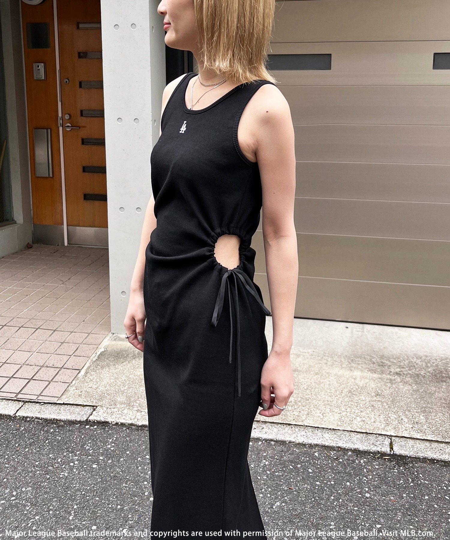 【美品】トリーバーチ　シルク100%　ドット　ストレッチワンピース　S ロゴ スパンドットプリント ワンピース(ワンピース)｜TO BE CHIC