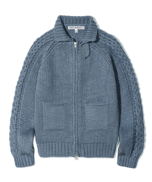 100% wool knit jump jacket — 100% шерстяной джемпер‑жакет, синий