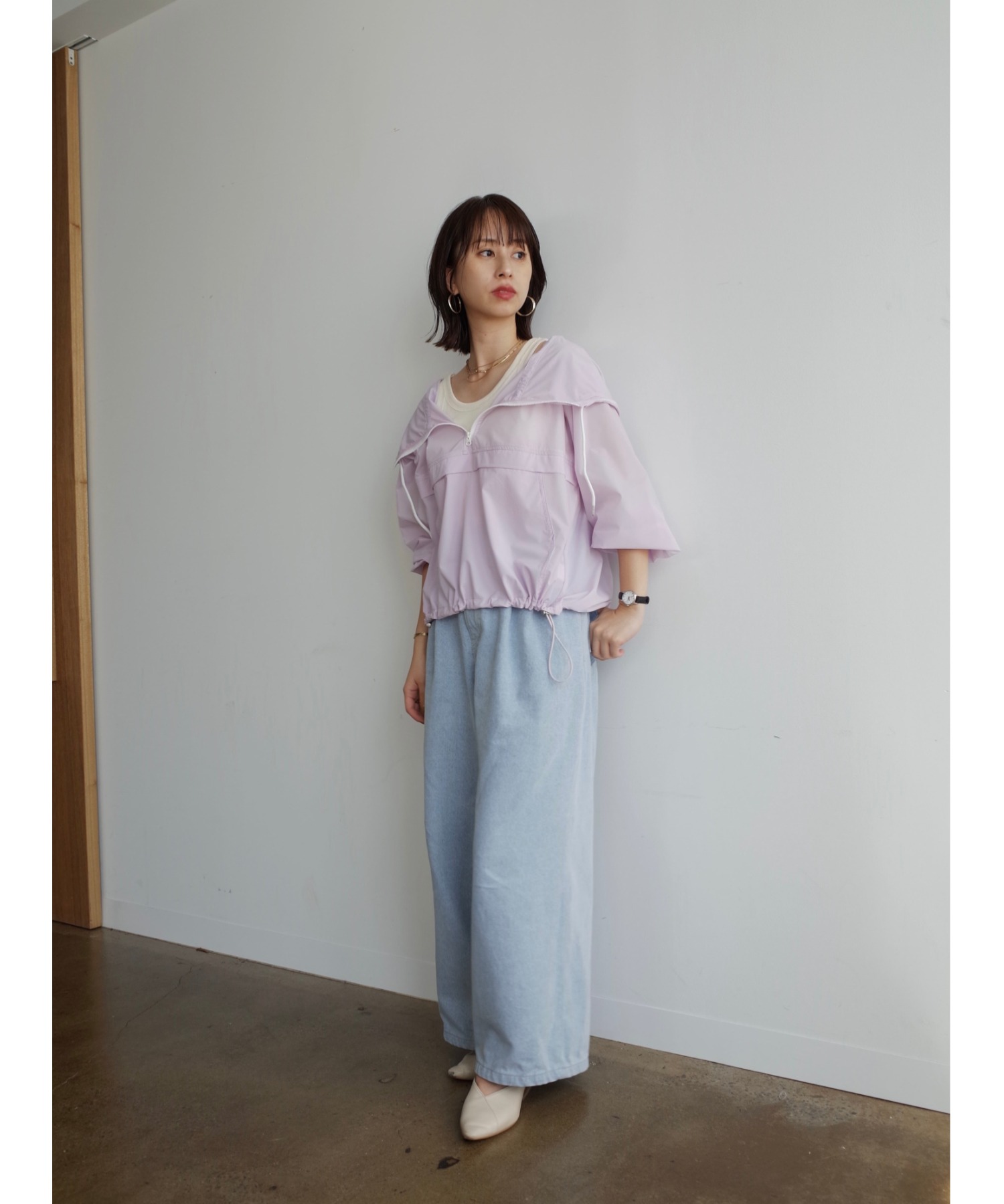 シアーアノラックパーカー