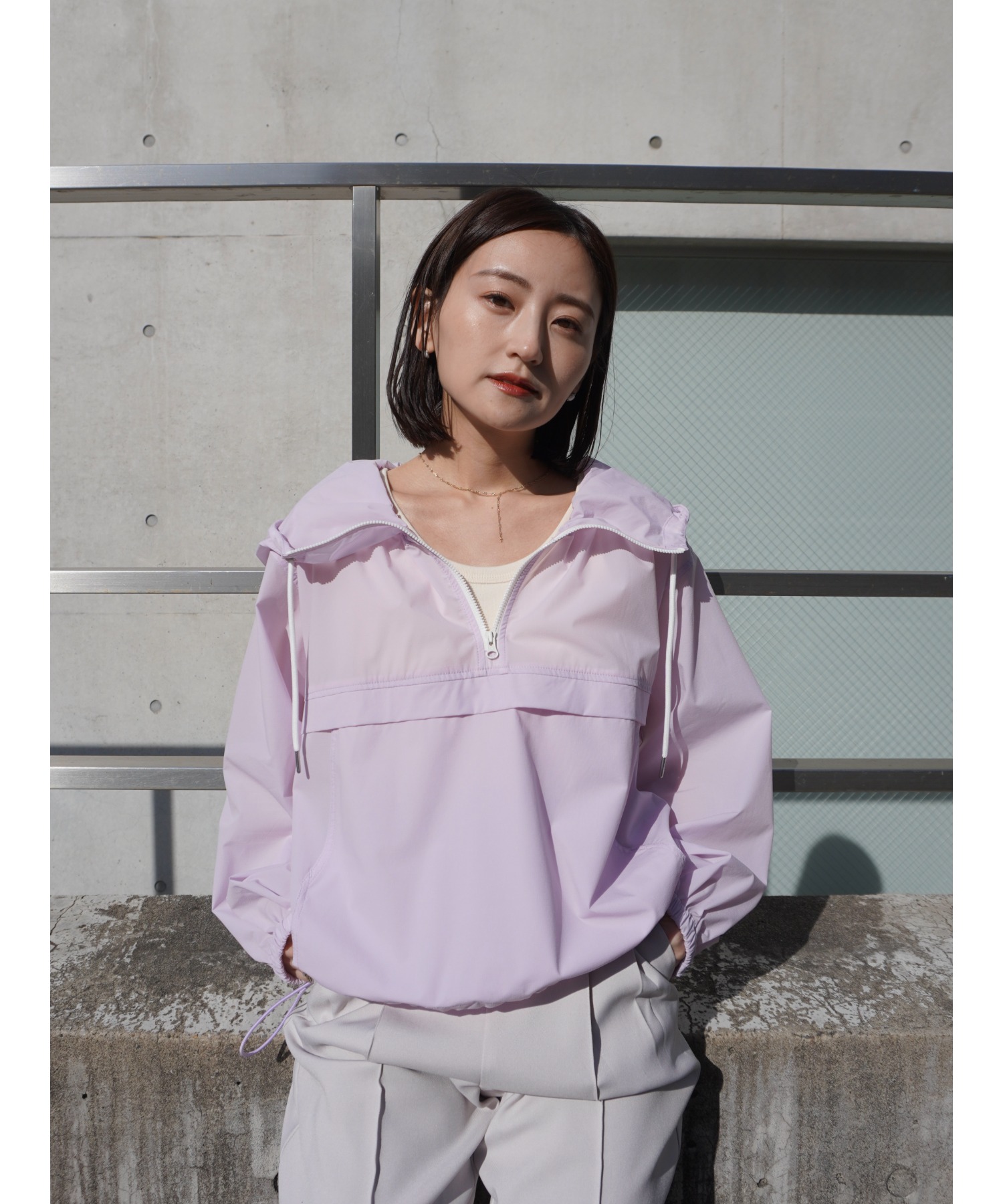 シアーアノラックパーカー