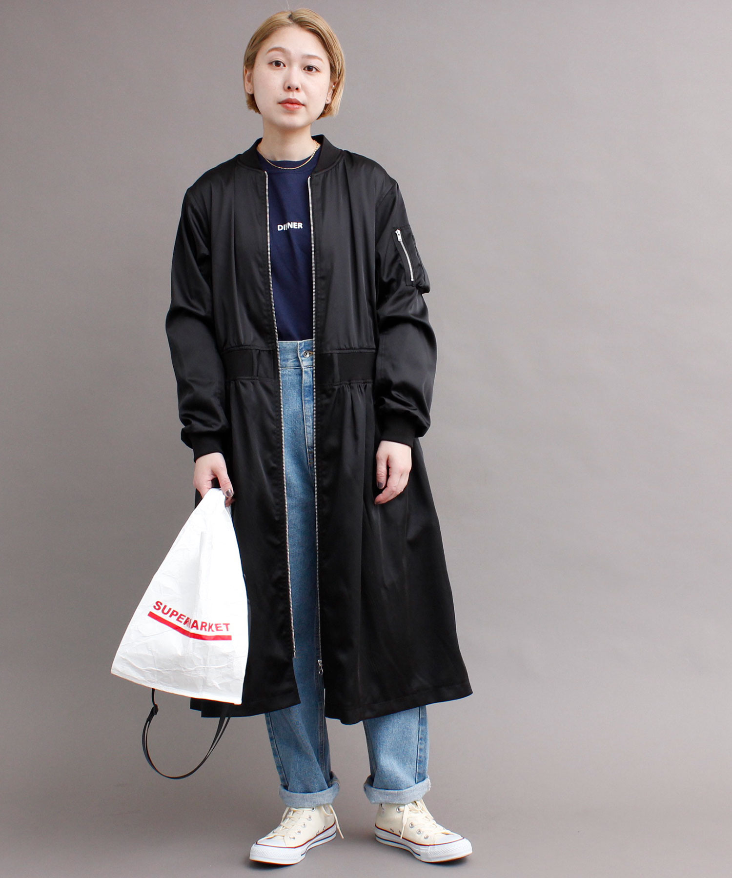 I Am 最新情報 In ma 1ワンピース Fact マットサテン I Am 最新情報 In ma 1ワンピース Fact マットサテン