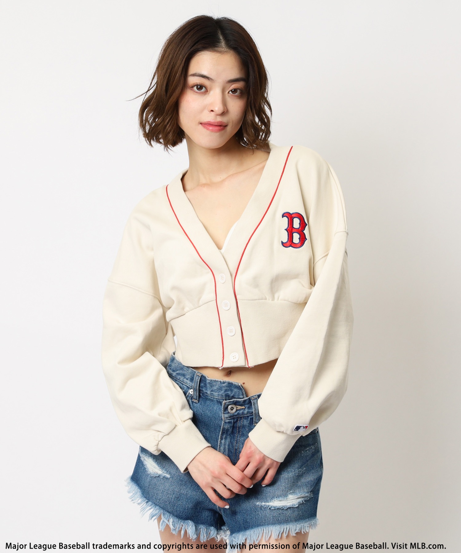 MLB】刺繍ロゴスウェットカーディガン BACK TO THE FIELD MLB】刺繍ロゴスウェットカーディガン BACK TO THE FIELD