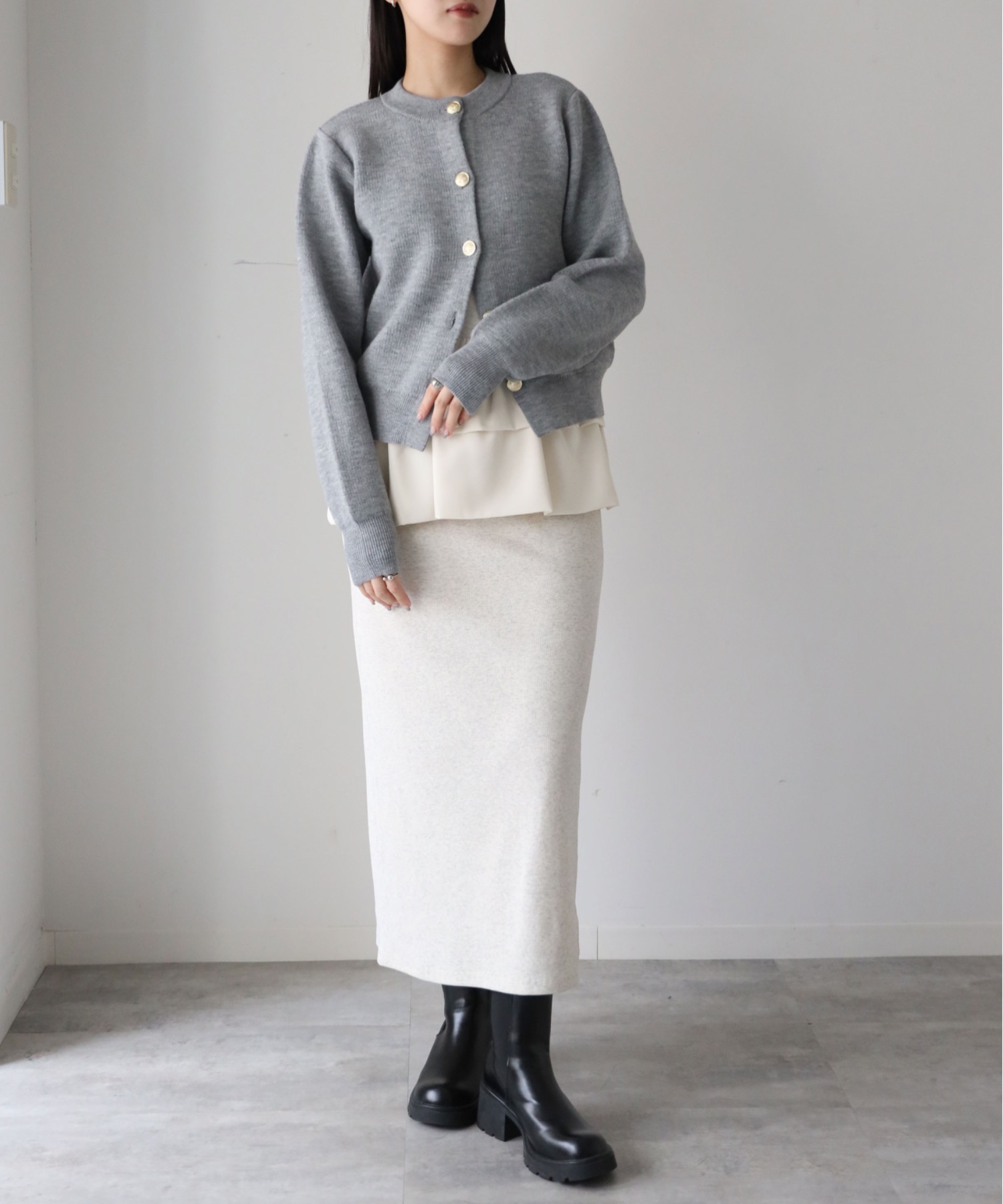 model：155cm. 着用サイズ：FREE