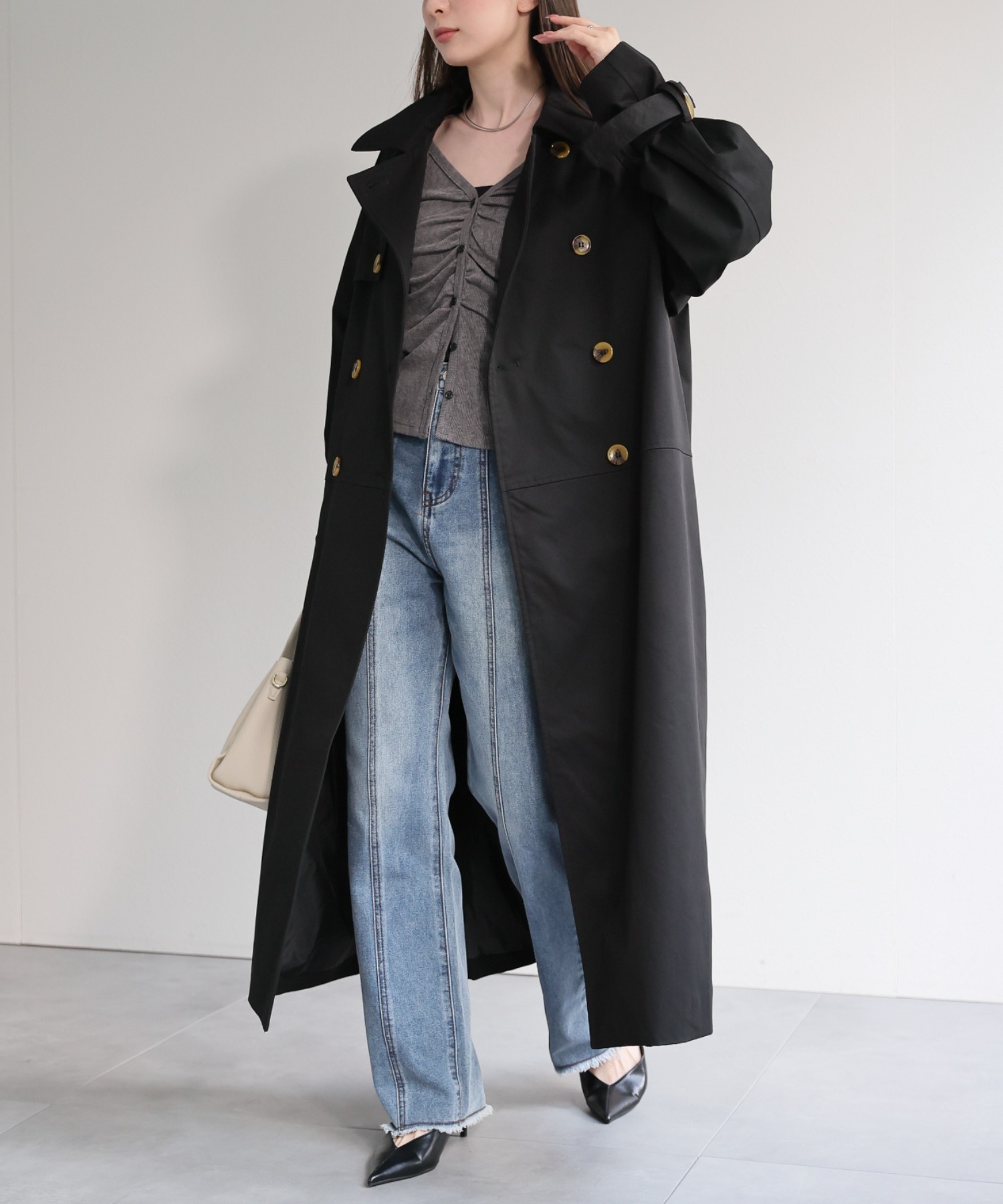 model：162cm 着用サイズ：F