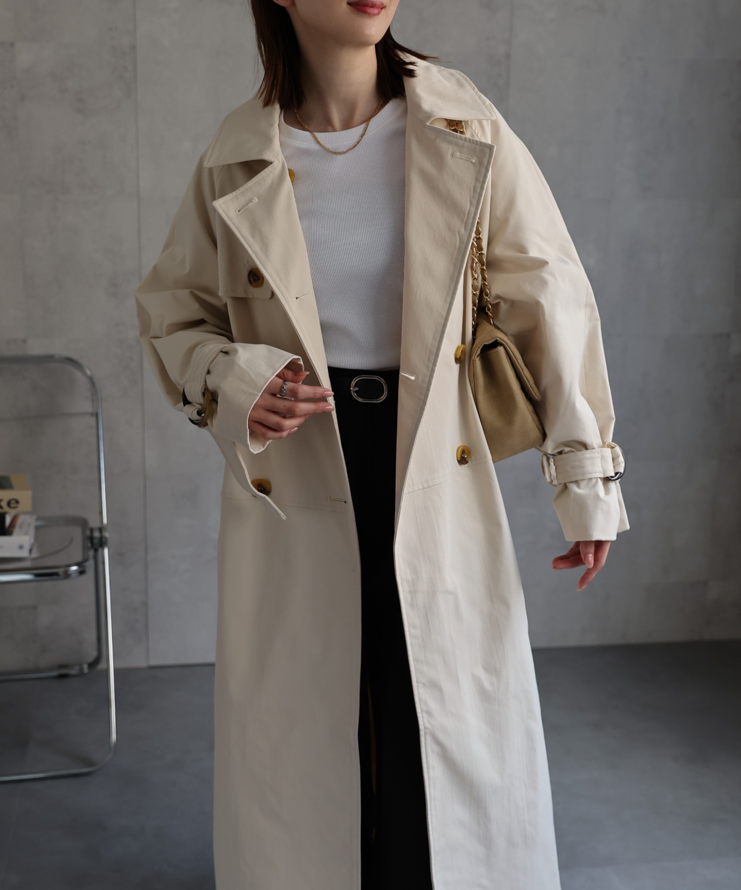 model：162cm 着用サイズ：F