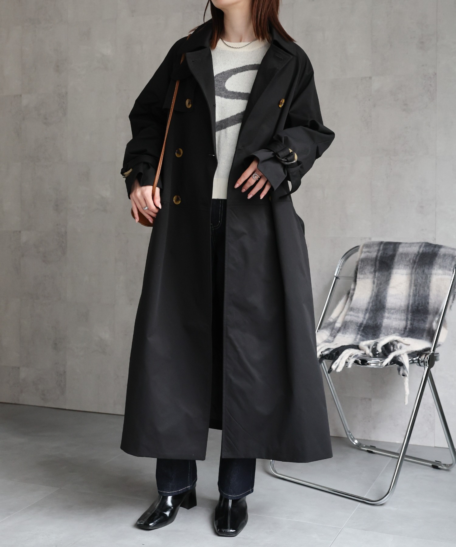 model：162cm 着用サイズ：F