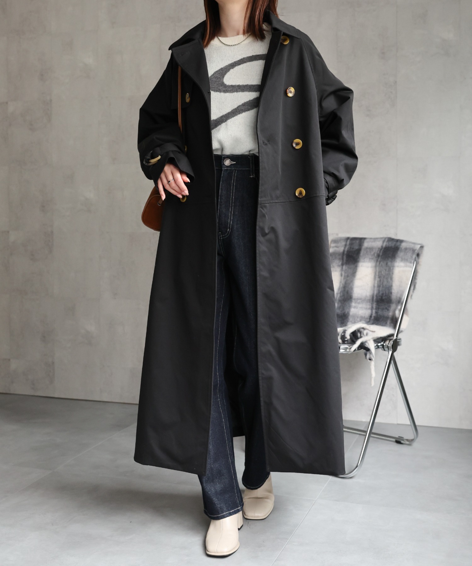 model：162cm 着用サイズ：F