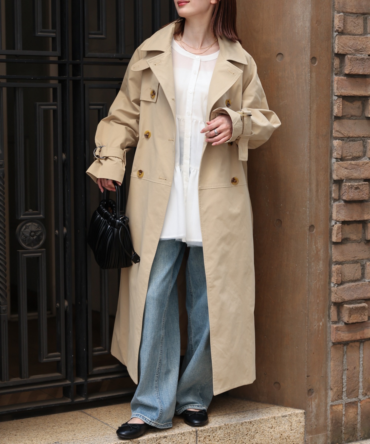 model：162cm 着用サイズ：F