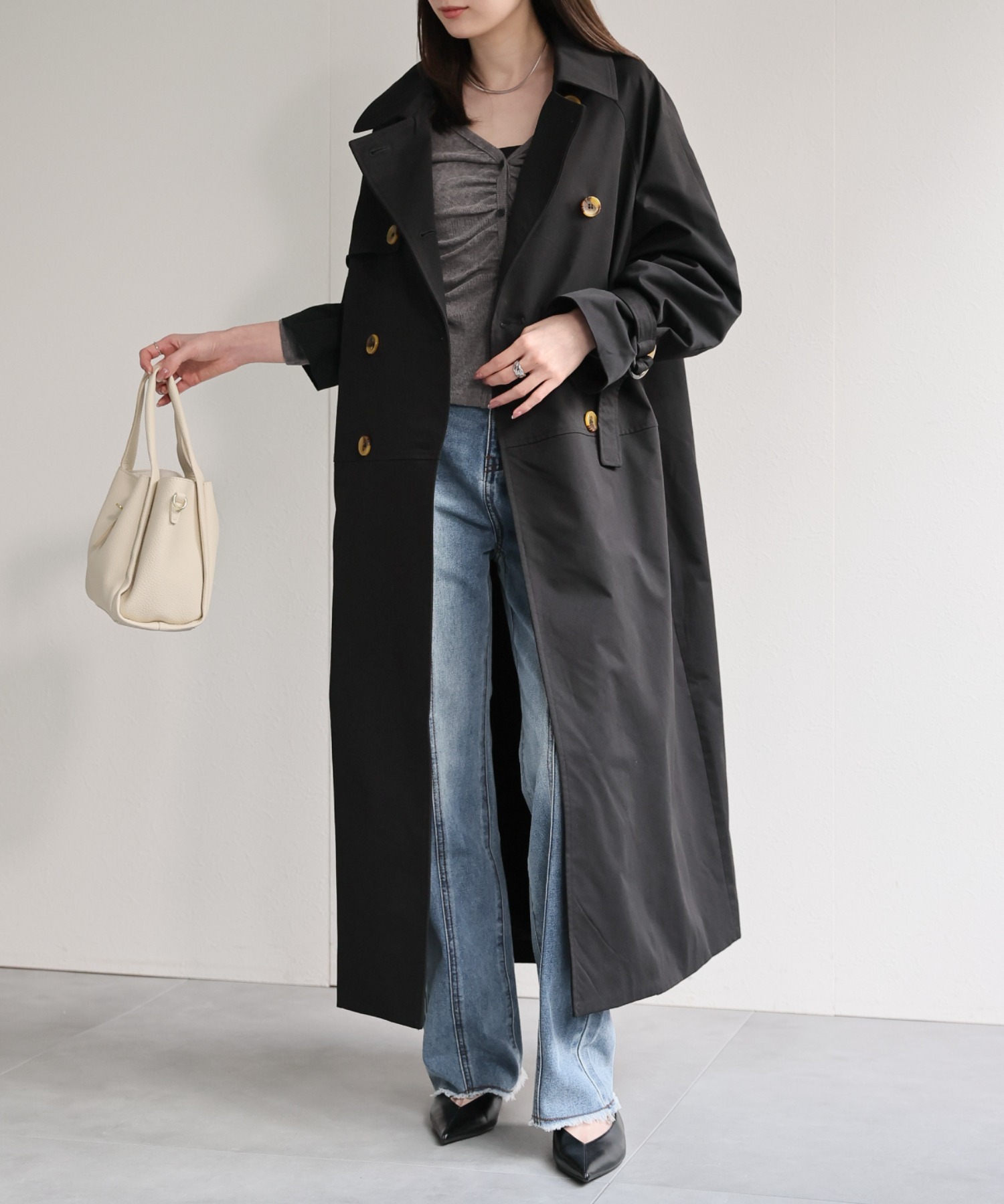 model：162cm 着用サイズ：F