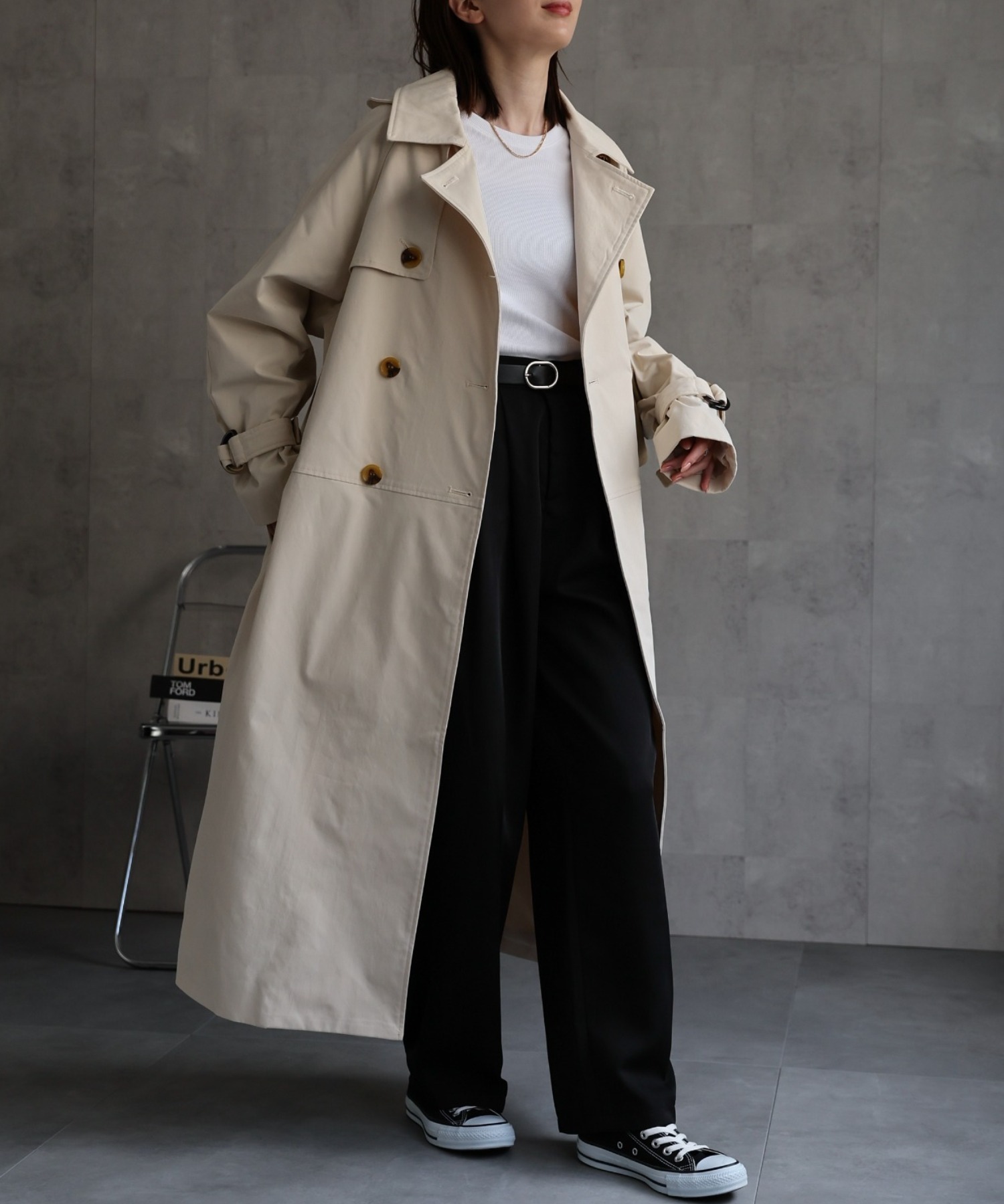 model：162cm 着用サイズ：F