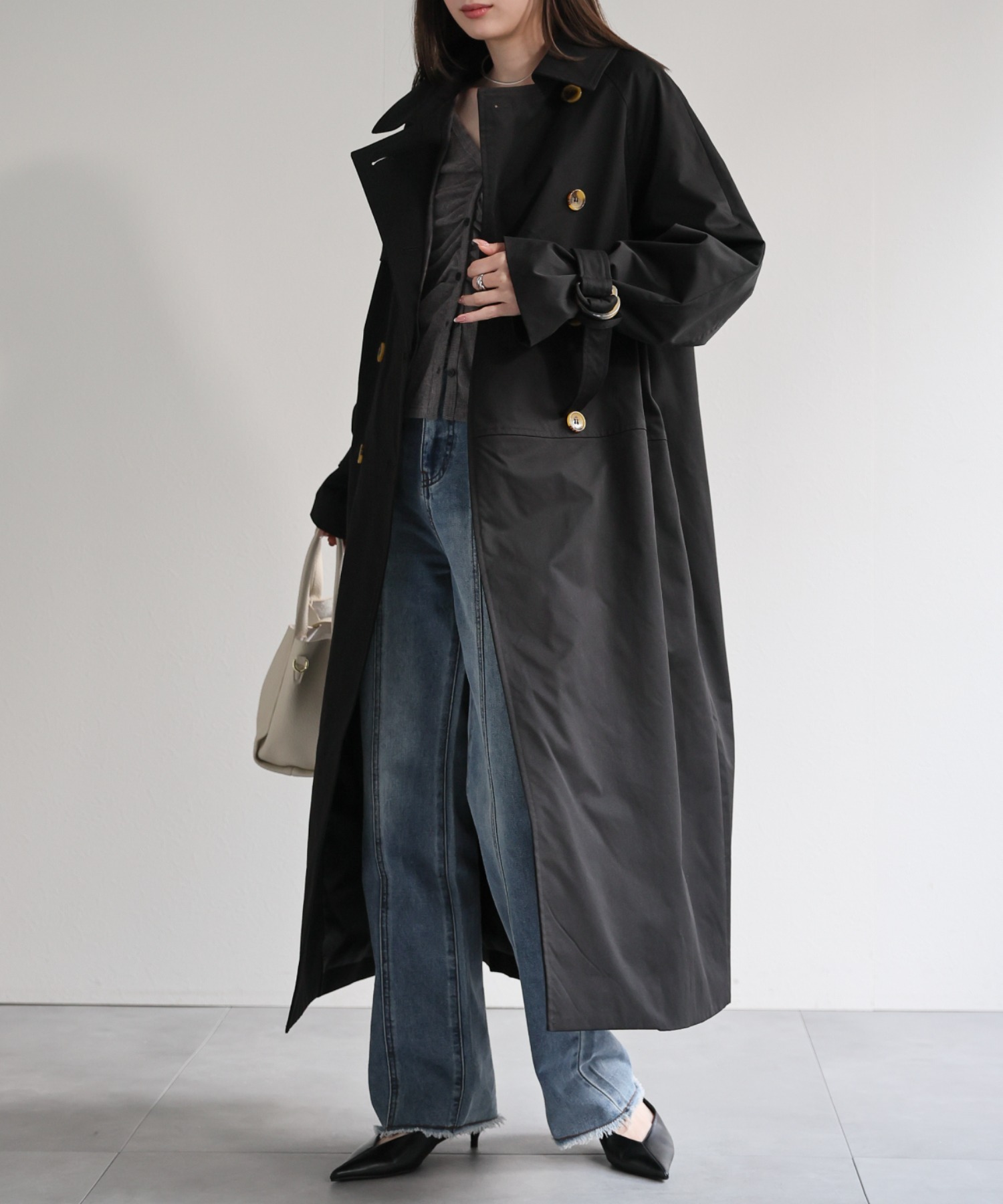 model：162cm 着用サイズ：F