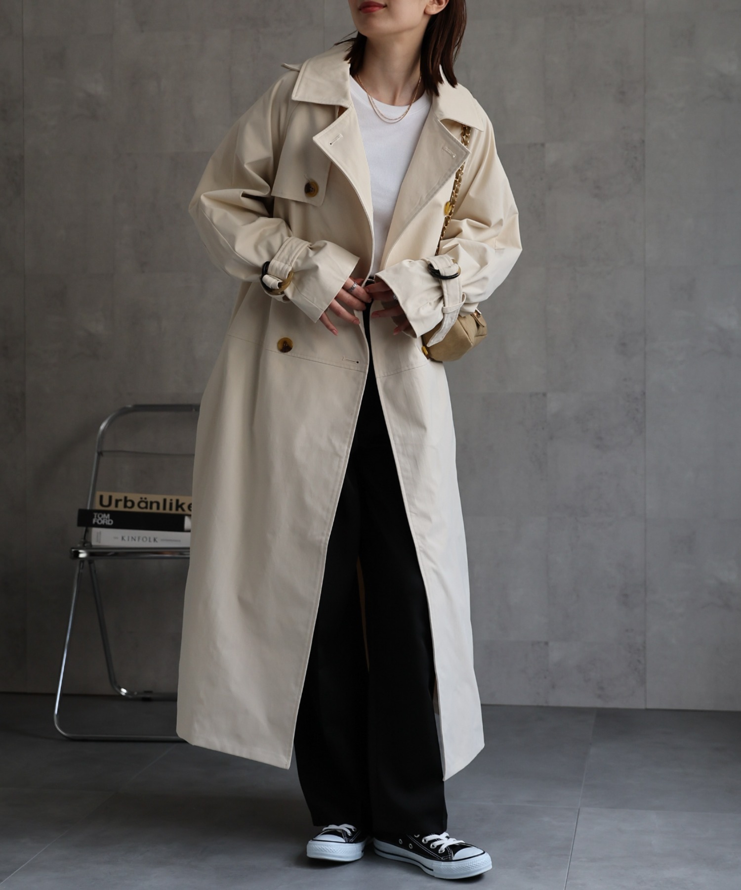 model：162cm 着用サイズ：F