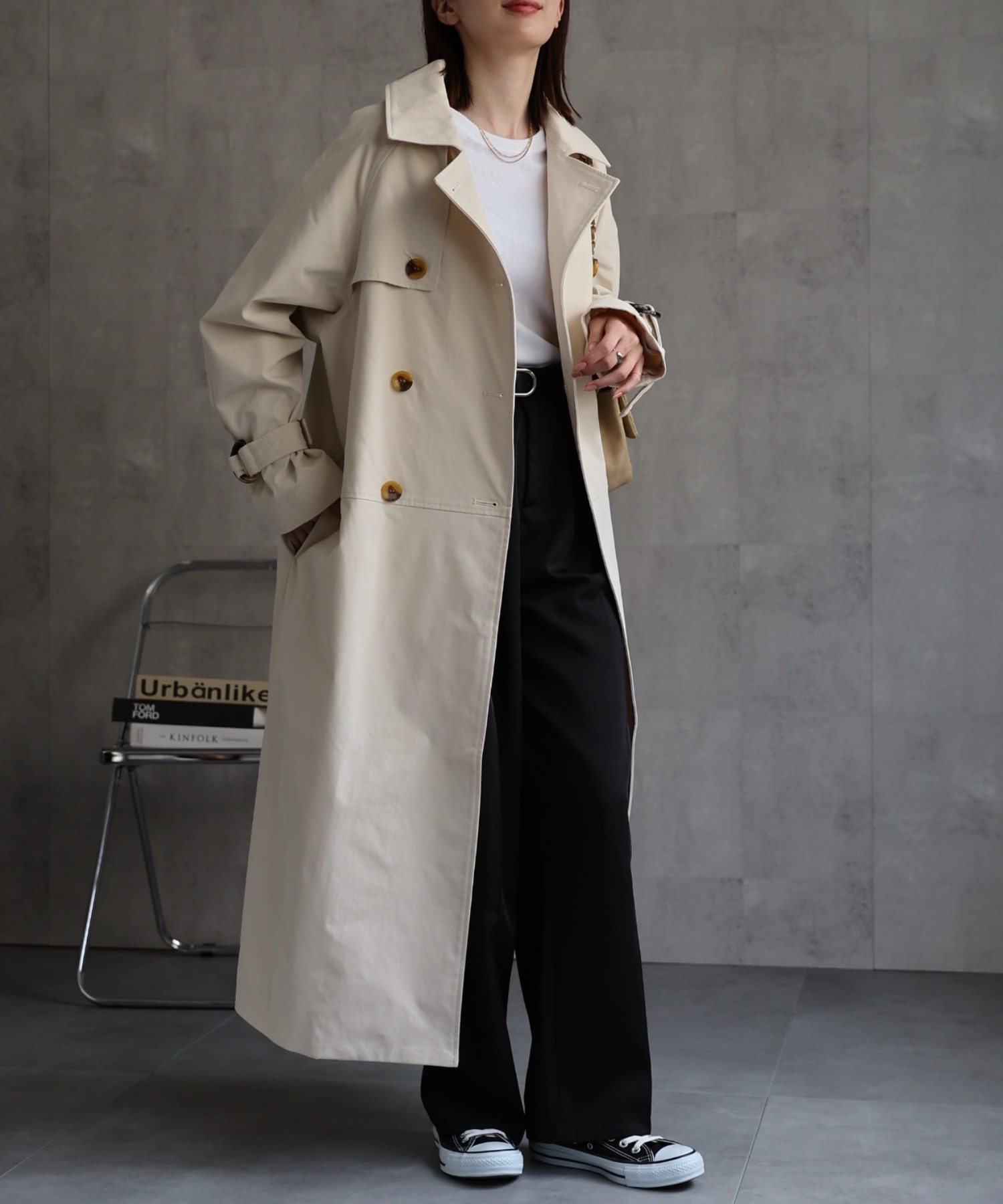 model：162cm 着用サイズ：F