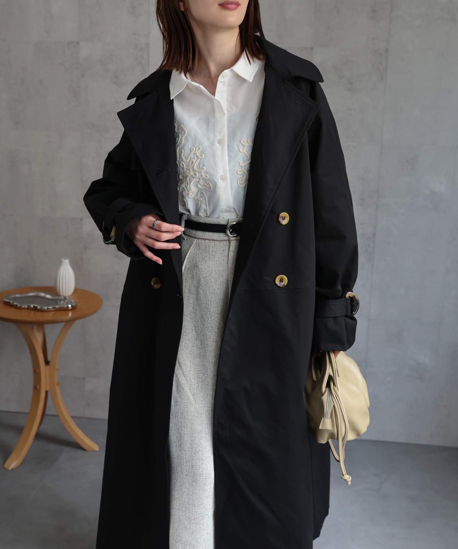 model：162cm 着用サイズ：F