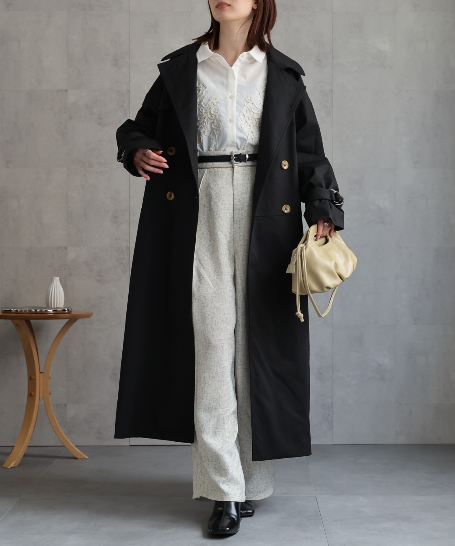 model：162cm 着用サイズ：F