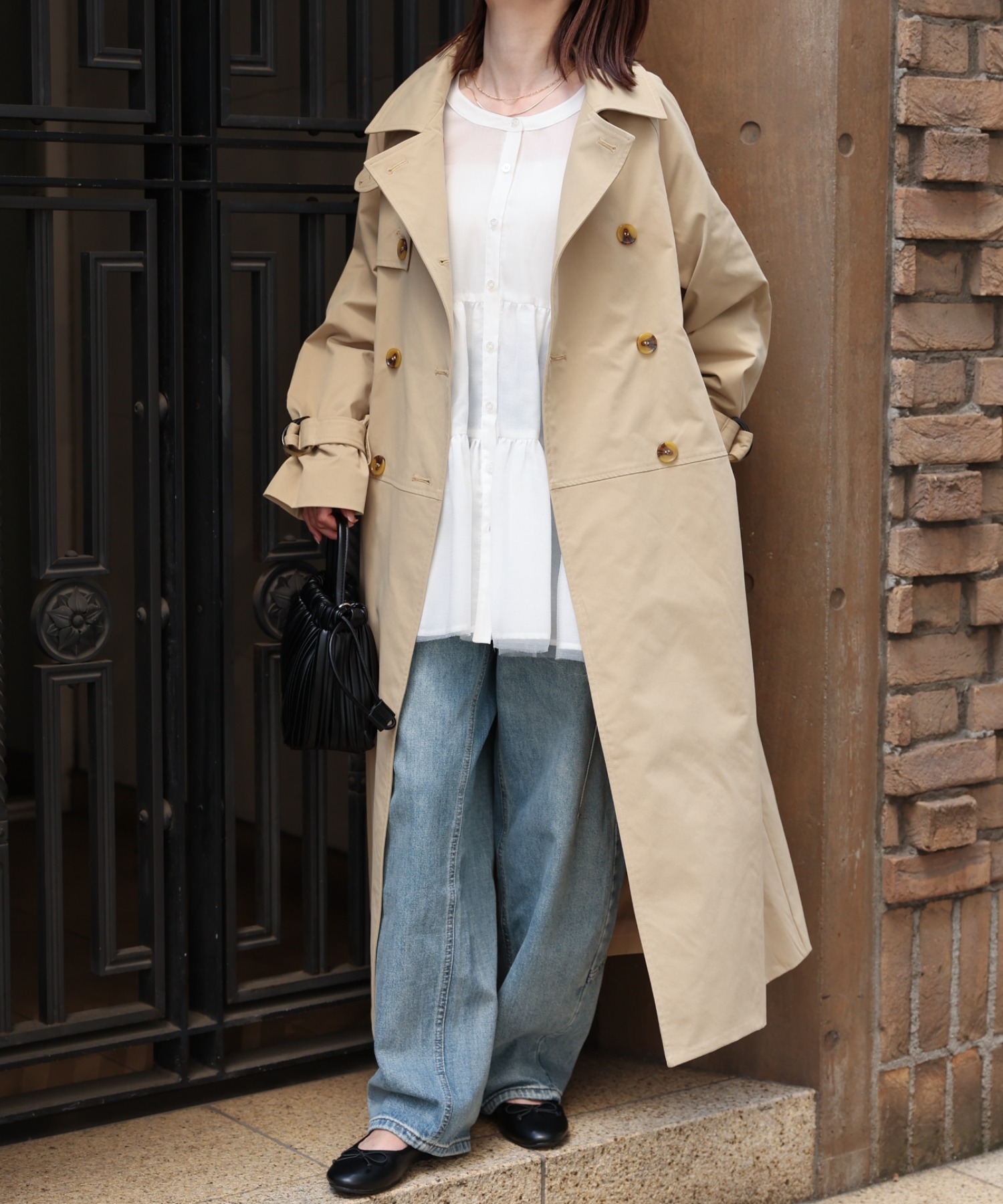 model：162cm 着用サイズ：F