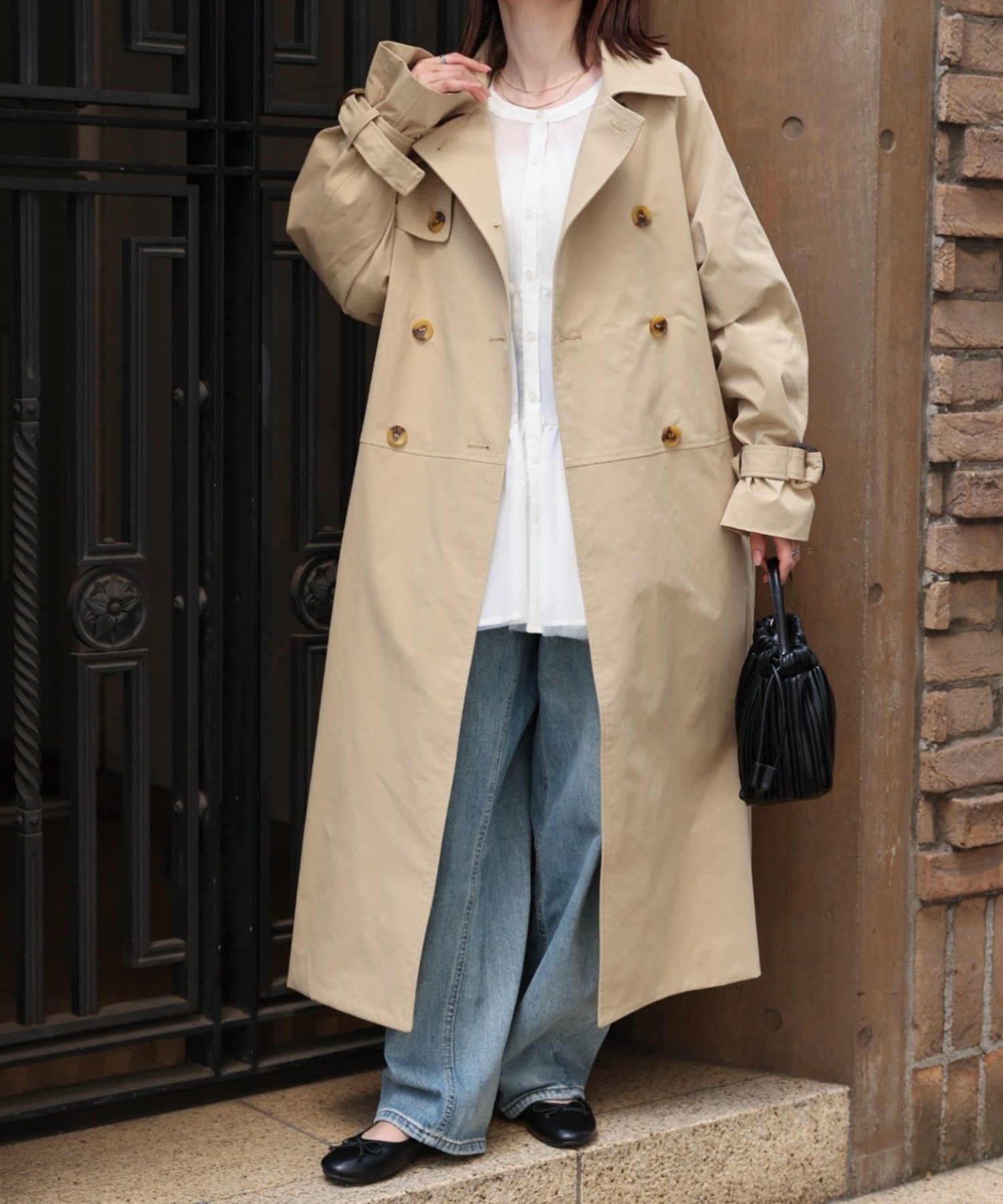 model：162cm 着用サイズ：F