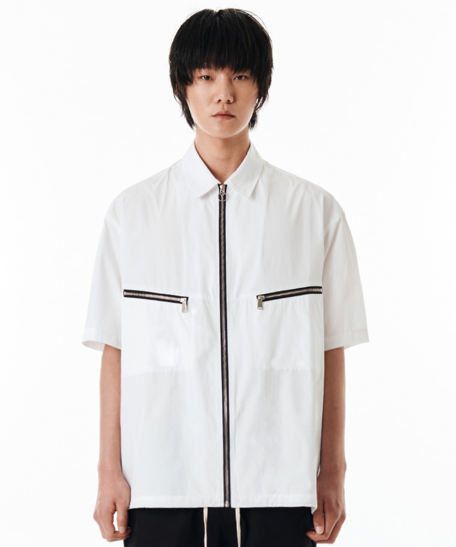 OY/オーワイ』 V ZIPPER POCKETS HALF SHIRTS/ZIPライン ポケット 半袖