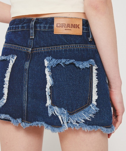 A'GAM/9×.kom『CRANK/クランク』DENIM MINI SKIRT PAN/デニム ミニ