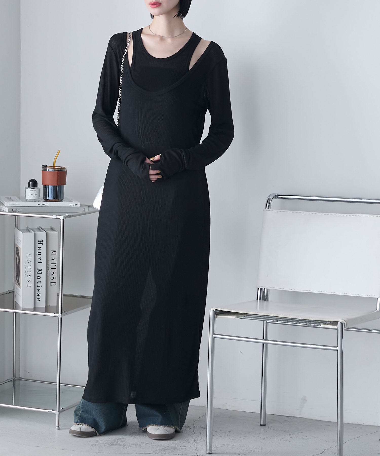 未使用タグ付き✨ デプレ コットンタイプライター レイヤードワンピース 3way 未使用タグ付き✨ デプレ コットンタイプライター レイヤード