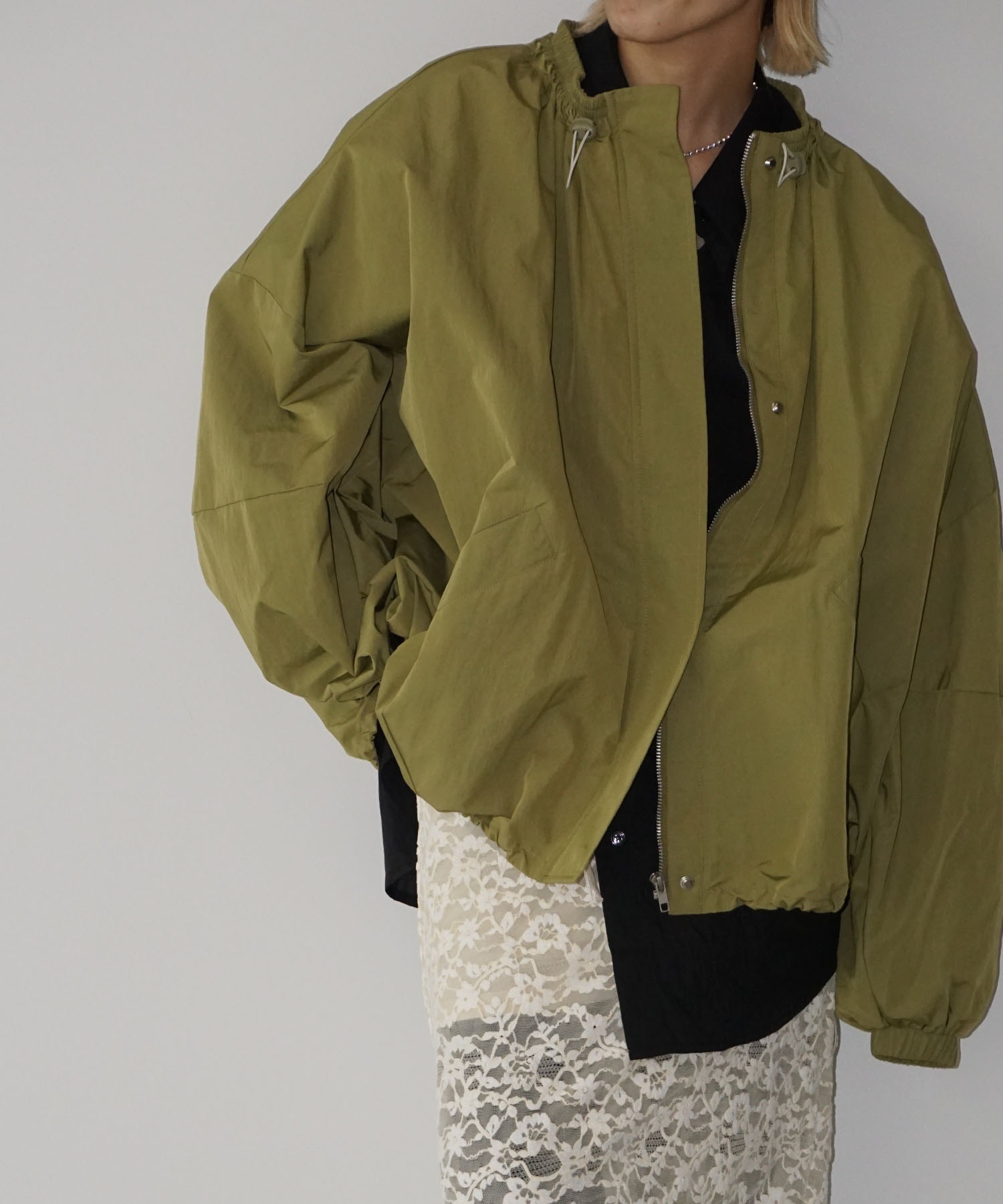 ギャザー ライトブルゾン chw25a048-ファッション通販サイト-chuclla