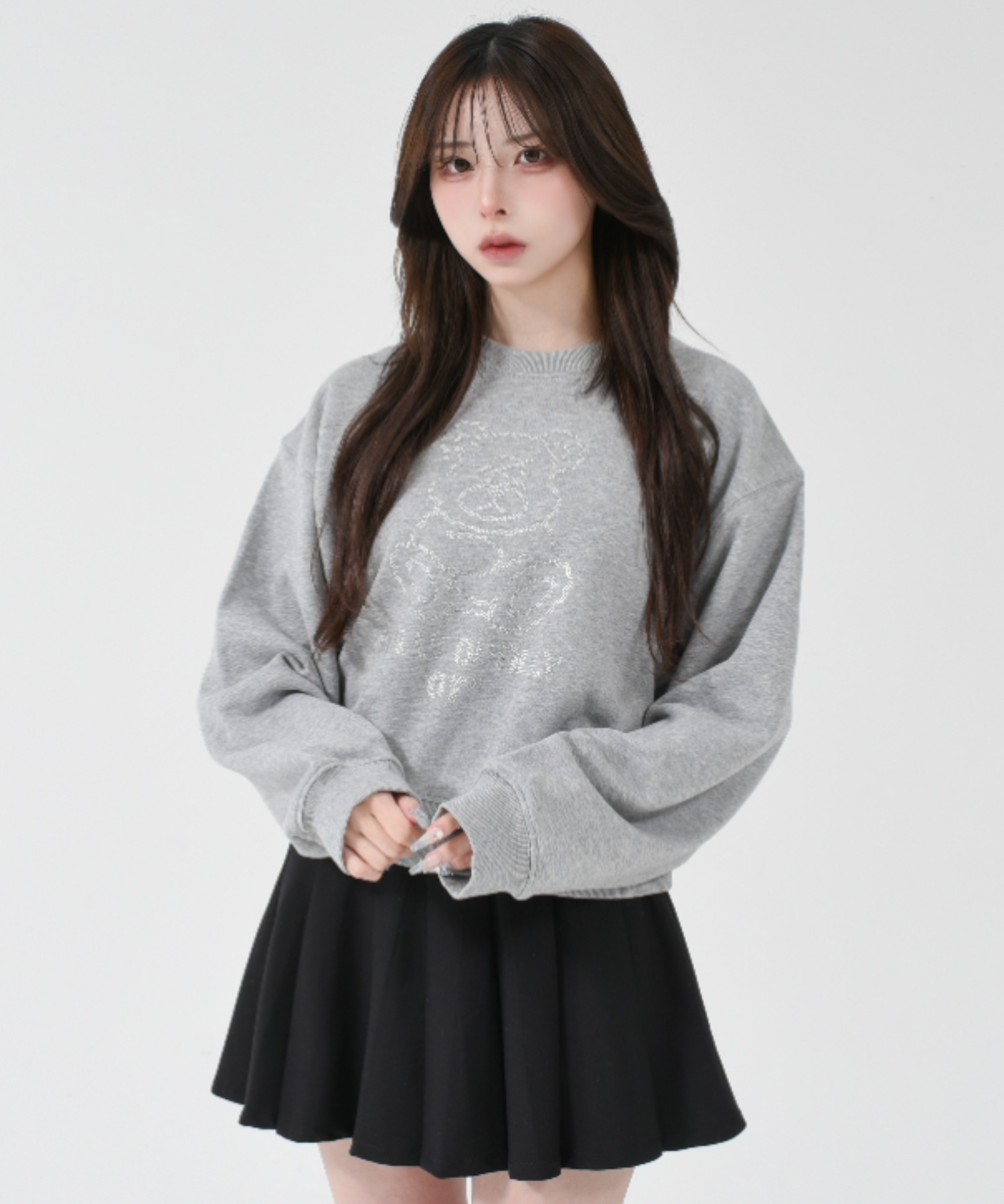★OY★STONE DOLLY CROPPED CREWNECK - BLACK★正規品/直送料込 OY/オーワイ』 STONE DOLLY CROPPED CREWNECK/ストーン