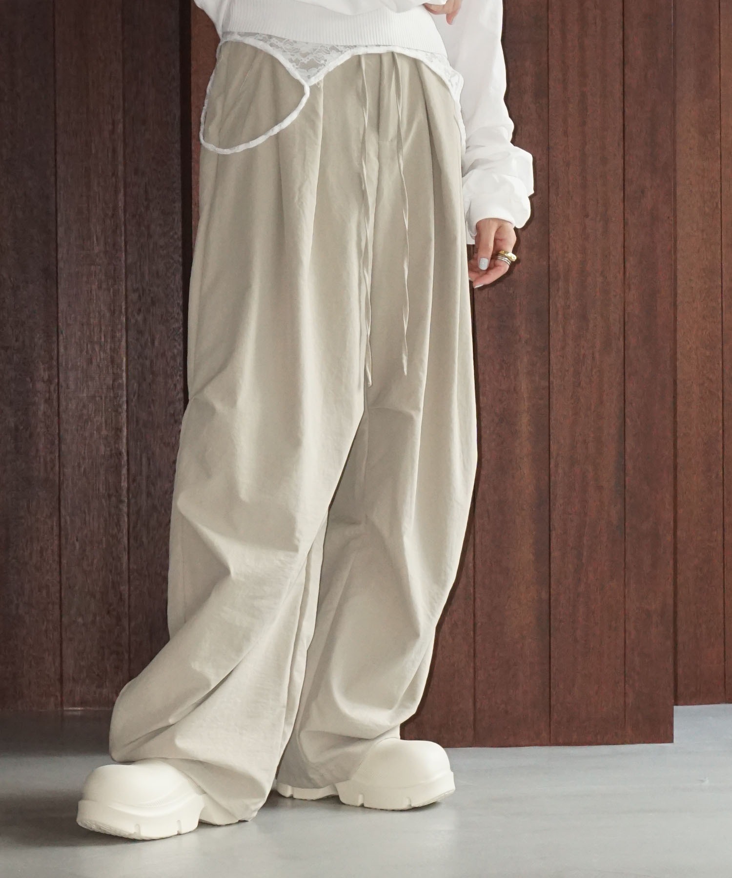 SALSATION　ワイドパンツ　ライトブラウン SALSATION ワイドパンツ ライトブラウン SALSATION パンツ