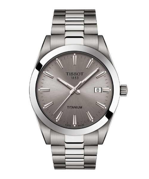 セール特価 グレー文字盤 クォーツ ジェントルマン ティソ ブレスレット Tissot アナログ腕時計