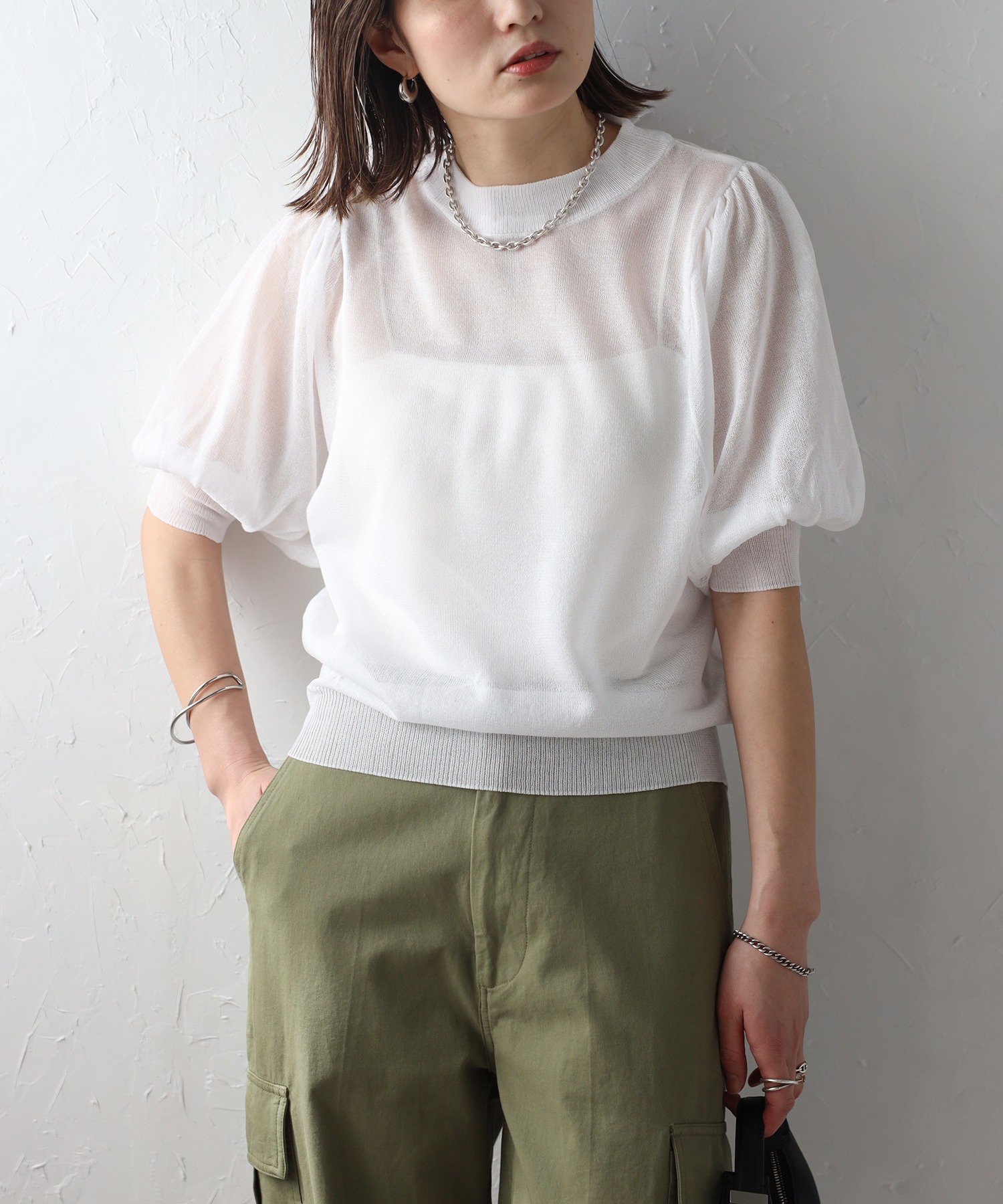 model：H158 着用サイズ：FREE