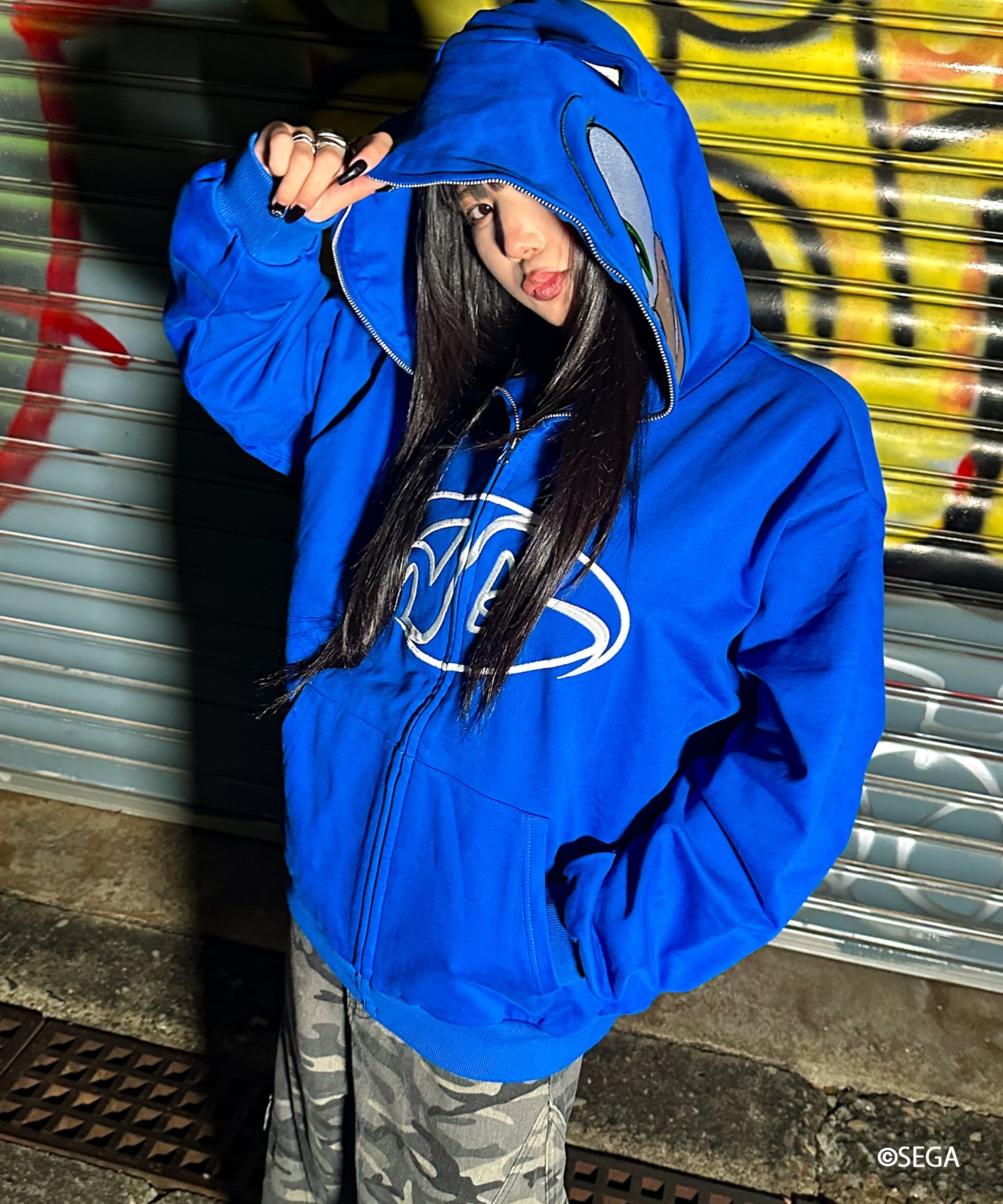 A’gem9×SONIC コラボシャークジップパーカー A'GEM/9 × .kom 『A'gem/エージェム』SONIC ZIP UP HOODIE /ソニック