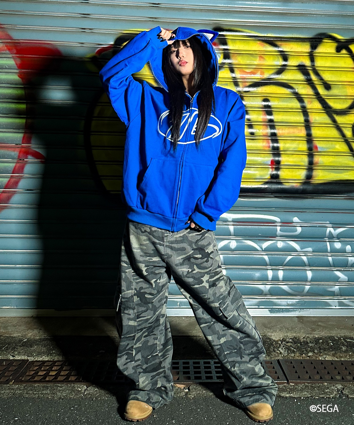 A’gem9×SONIC コラボシャークジップパーカー A'GEM/9 × .kom 『A'gem/エージェム』SONIC ZIP UP HOODIE /ソニック